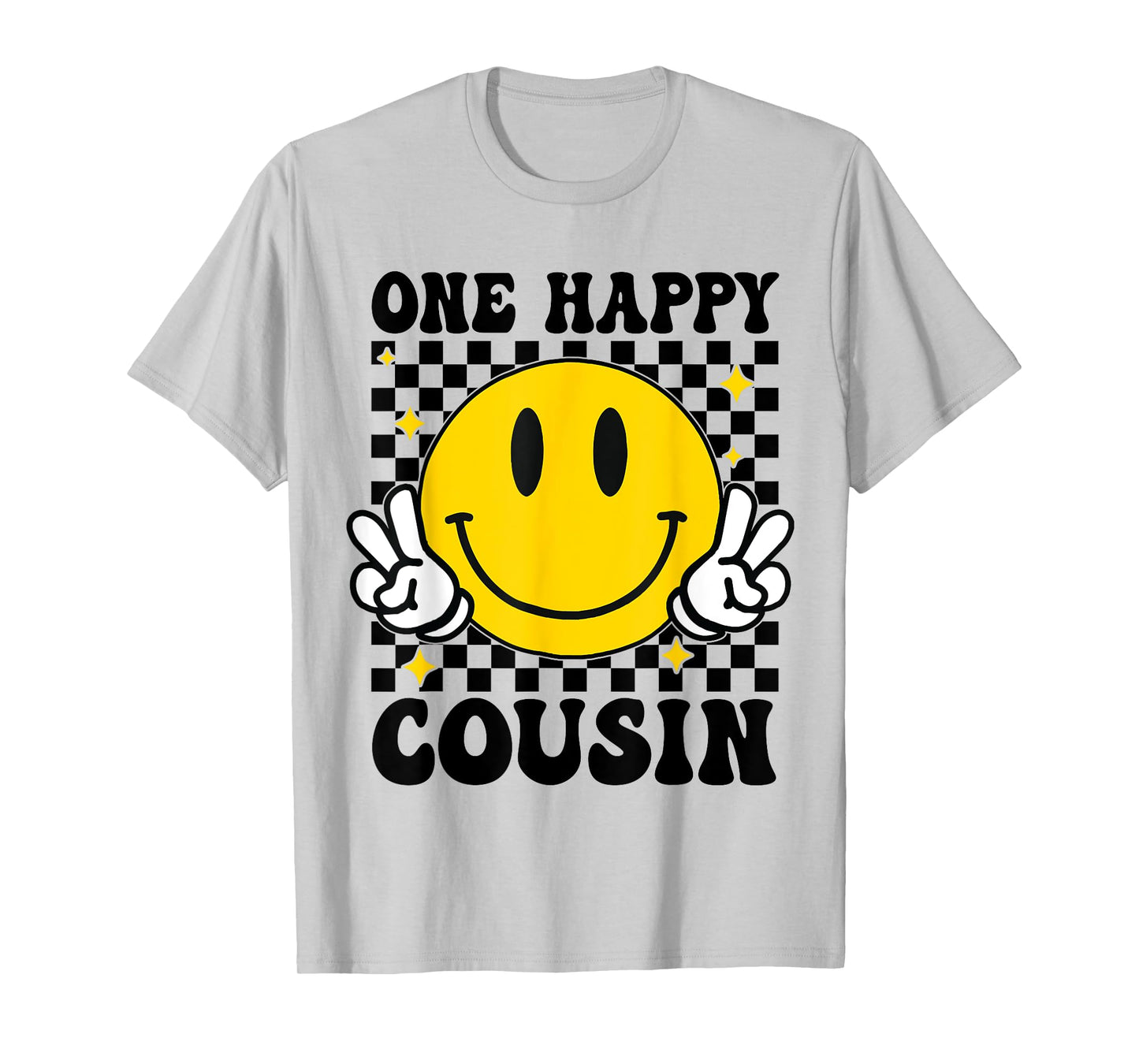 One Happy Dude Cousin happy face 1st Birthday Family T-Shirt
