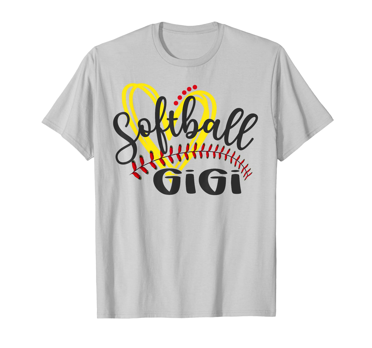 Softball Gigi Heart Funny Ball Gigi Pride T-Shirt