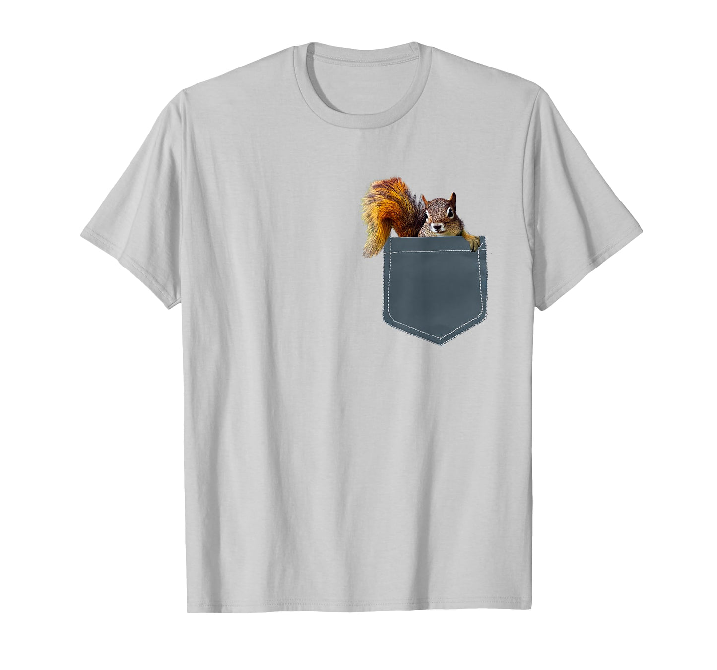 Cute Squirrel in Pocket Shirt for Men, Women, Kids T-Shirt