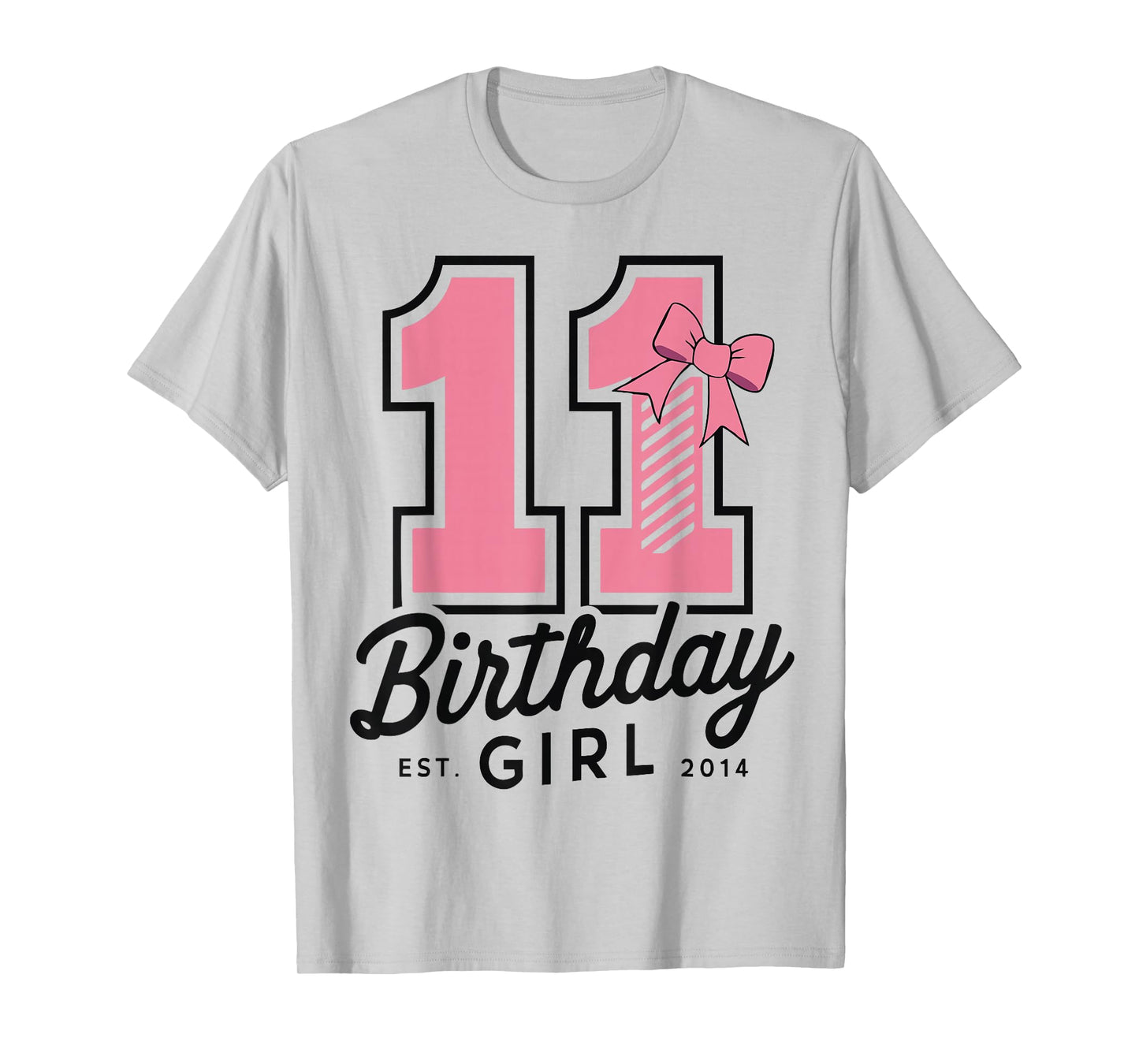 11th Birthday Coquette Bow Hello Eleven est 2024 Girl T-Shirt