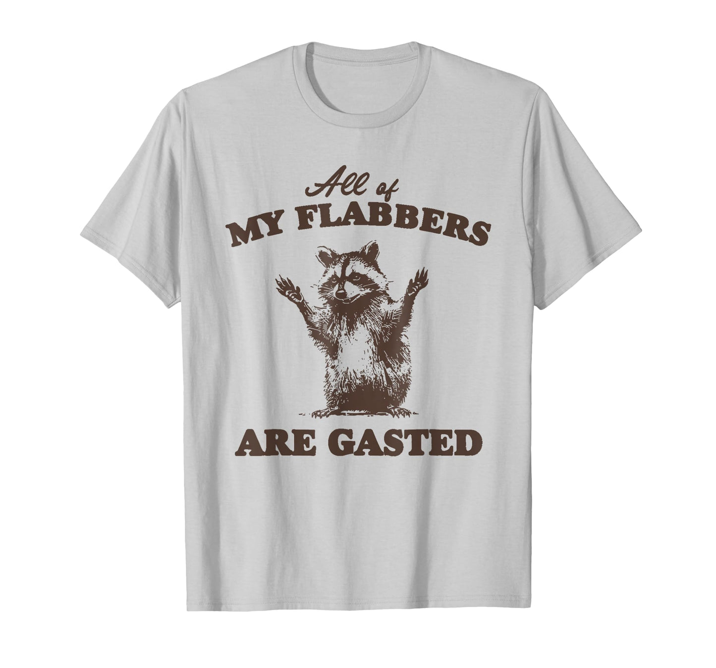 All of My Flabbers Are Gasted Funny Raccoon T-Shirt