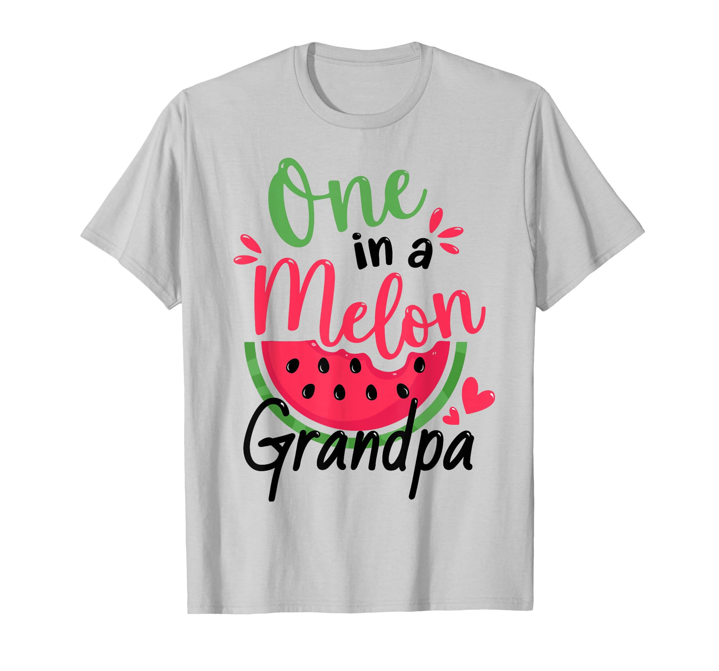 One in a Melon Grandpa 1st Birthday Party Family Matching T-Shirt