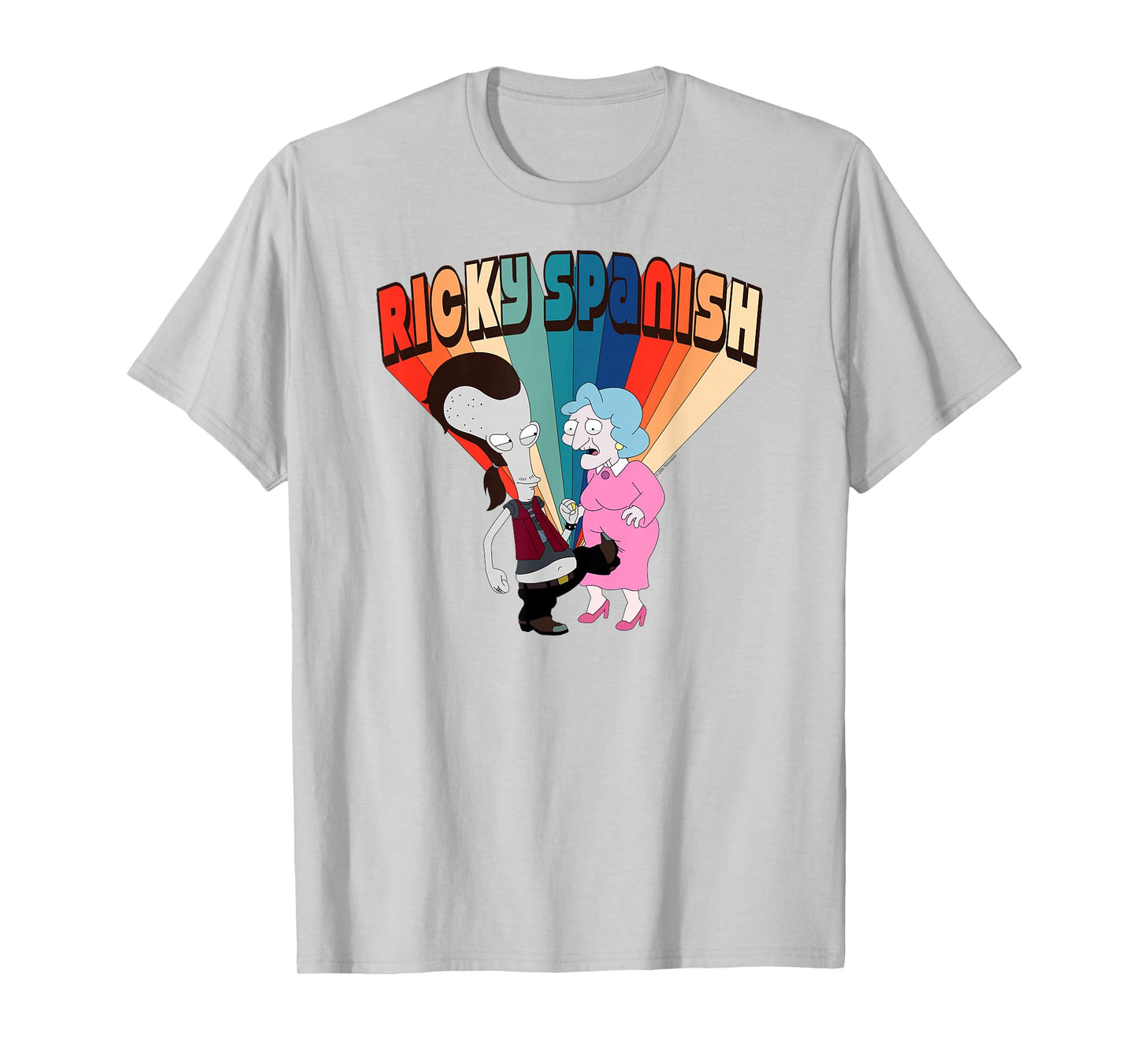 American Dad Ricky Spanish Rainbow Logo Cartoon T-Shirt