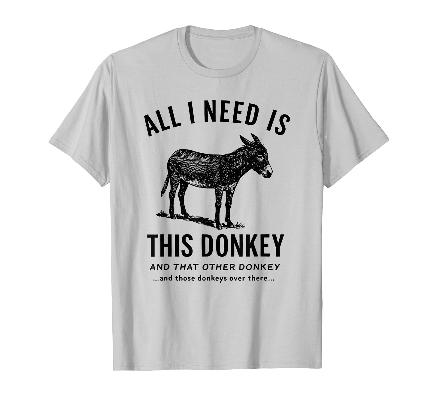 All I Need Is This Donkey Funny Vintage Animal T-Shirt