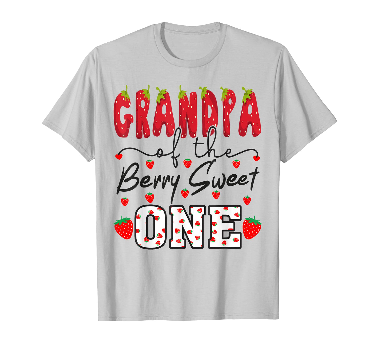Grandpa Of The Berry Sweet One Strawberry T-Shirt