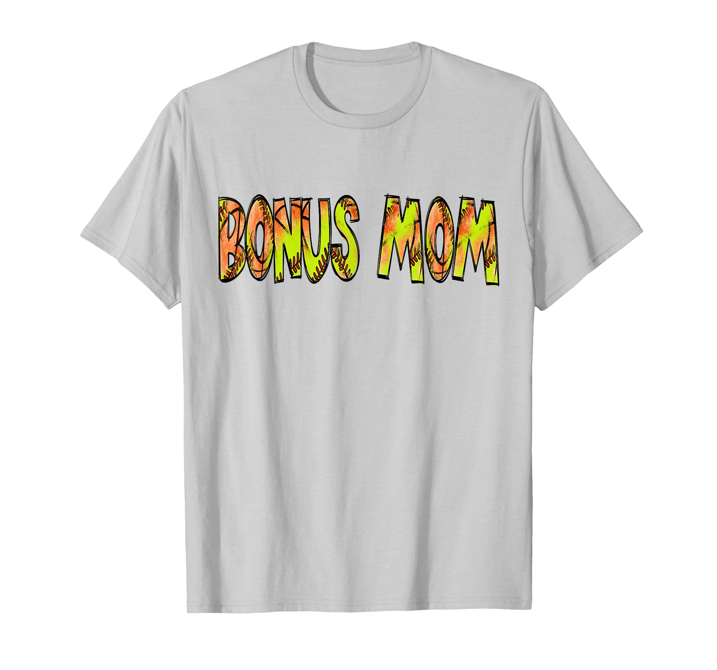 Bonus Mom Of Both Half Basketball Softball Birthday Boy T-Shirt