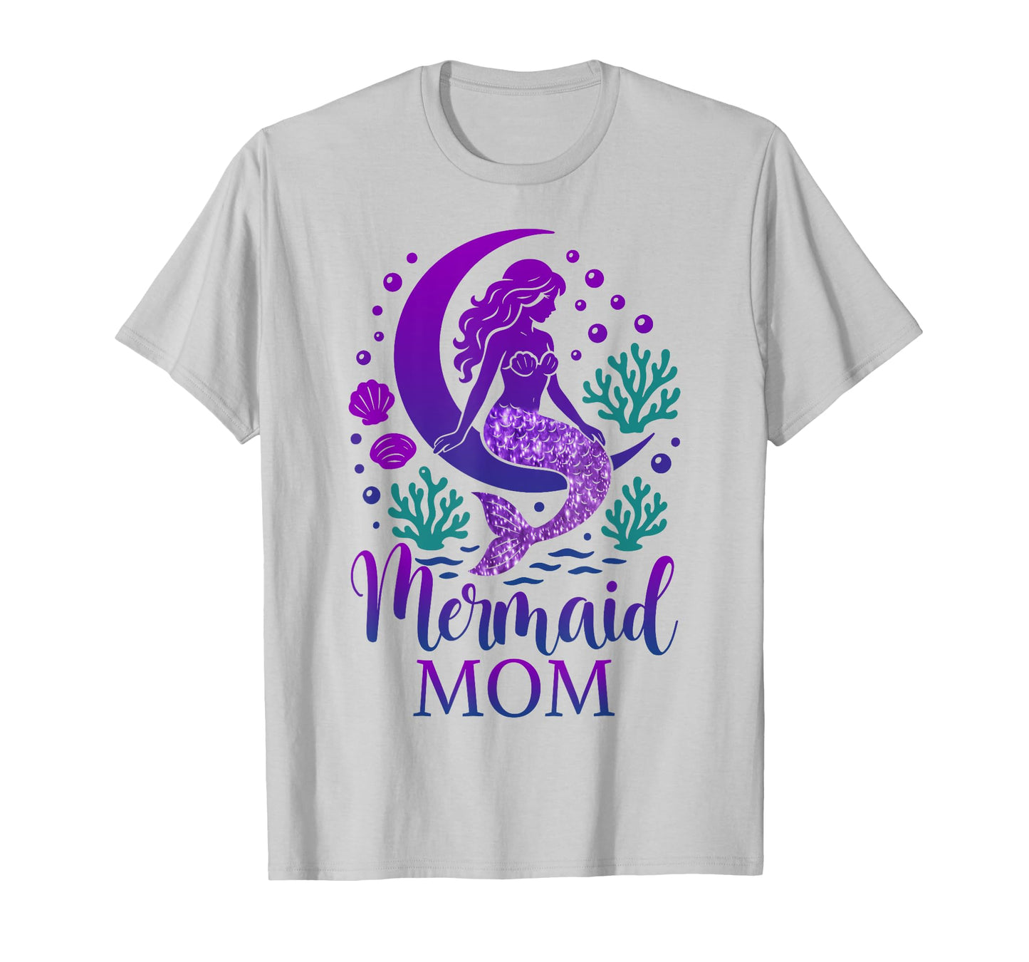 Mermaid Mom Matching Family Birthday Cute Mermaid Party T-Shirt