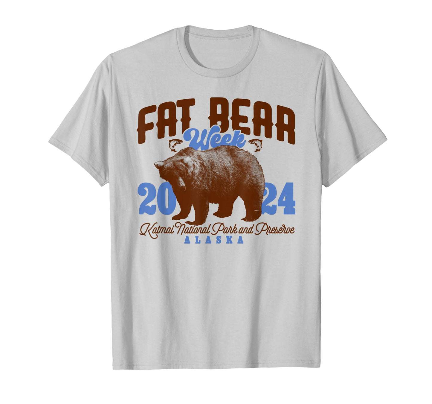 Vintage Fat Bear Week 2024 Funny Bear Meme Animal T-Shirt