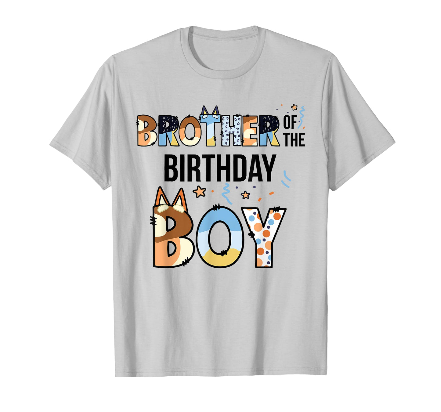 Brother Of The Birthday Boy Party Blue Dog Lover Matching T-Shirt