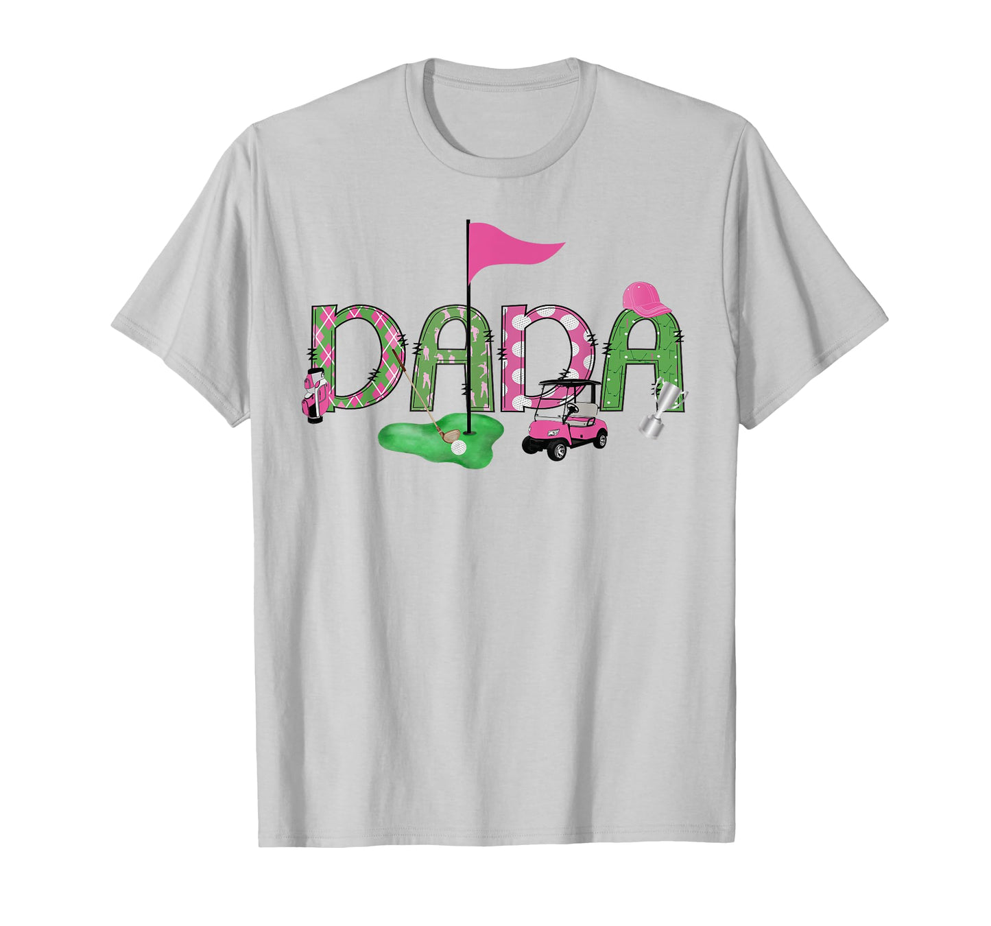Golf Dada Pink Hole in One Golf 1St Birthday Girl T-Shirt