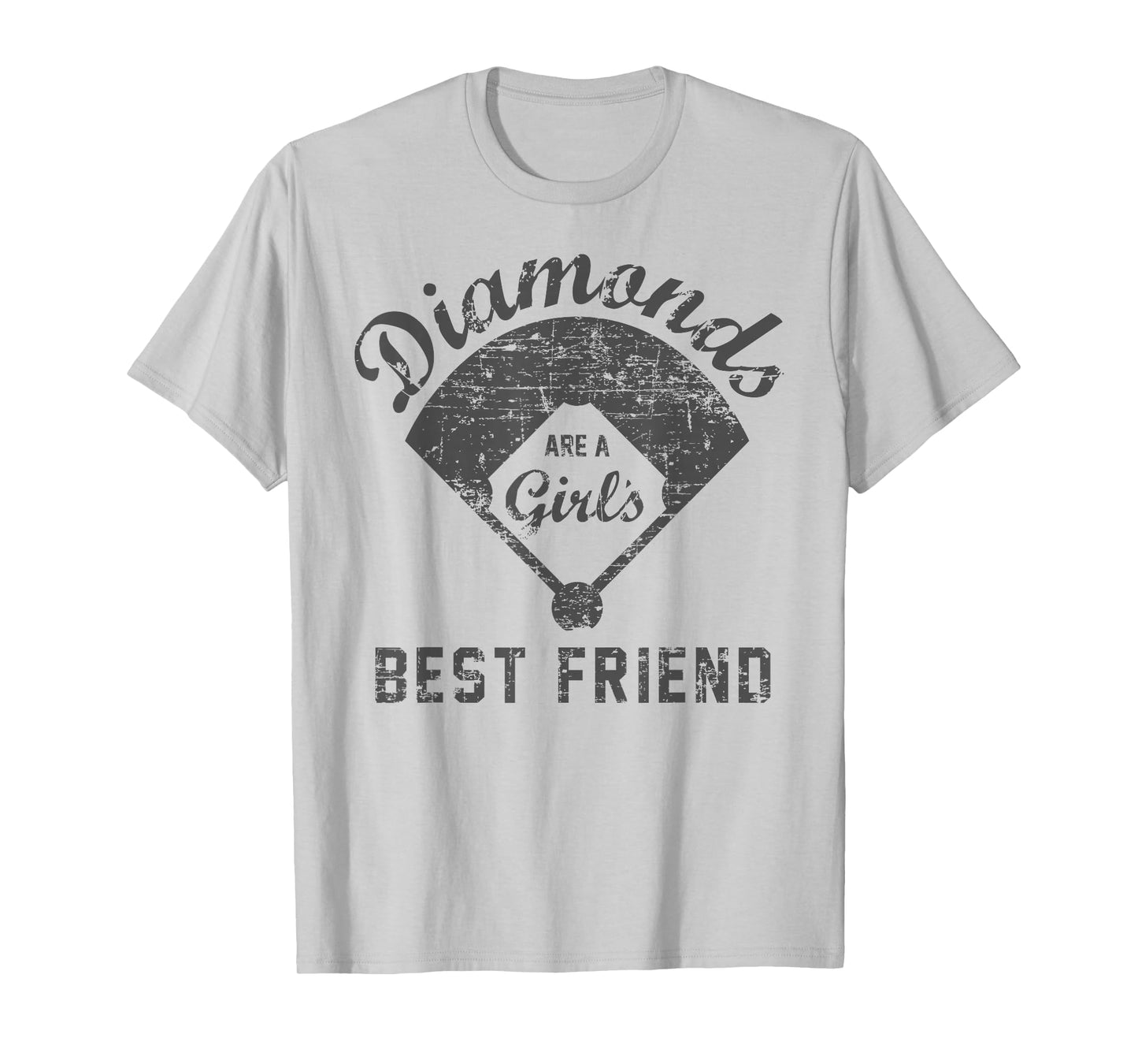 Diamonds are a Girl's Best Friend Shirt Softball Mom Gift T-Shirt