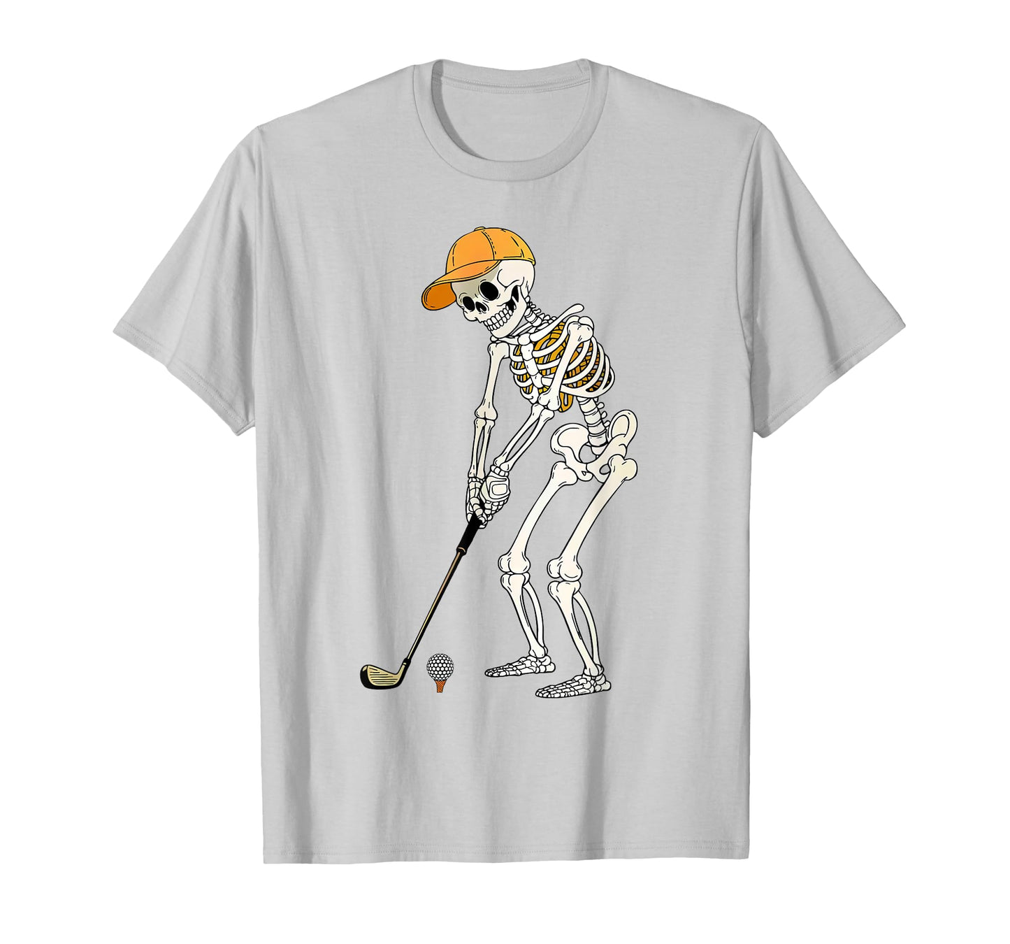 Retro Skeleton Golf Halloween Golfer Golf Player For Men Dad T-Shirt