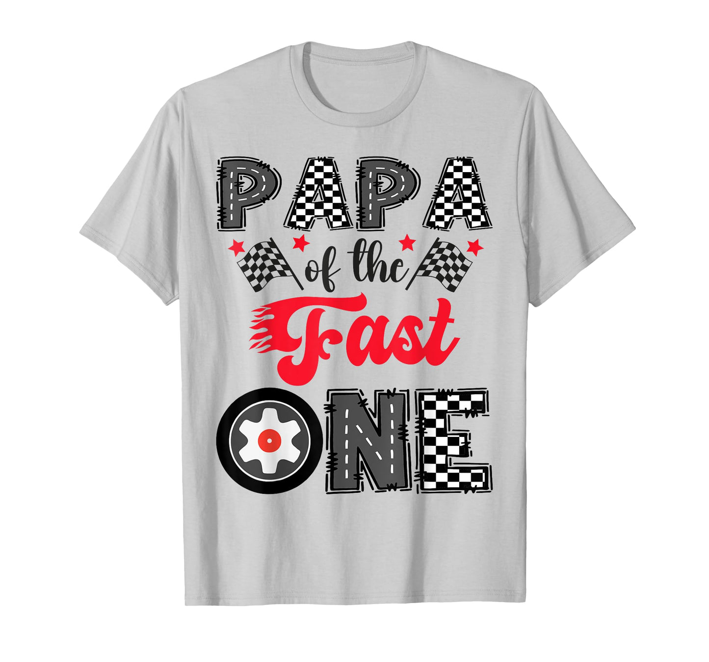 Papa Of The Fast One Car Racing 1St Birthday Boy T-Shirt
