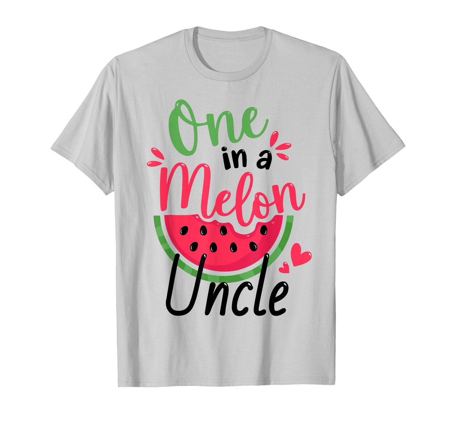 One in a Melon Uncle 1st Birthday Party Family Matching T-Shirt