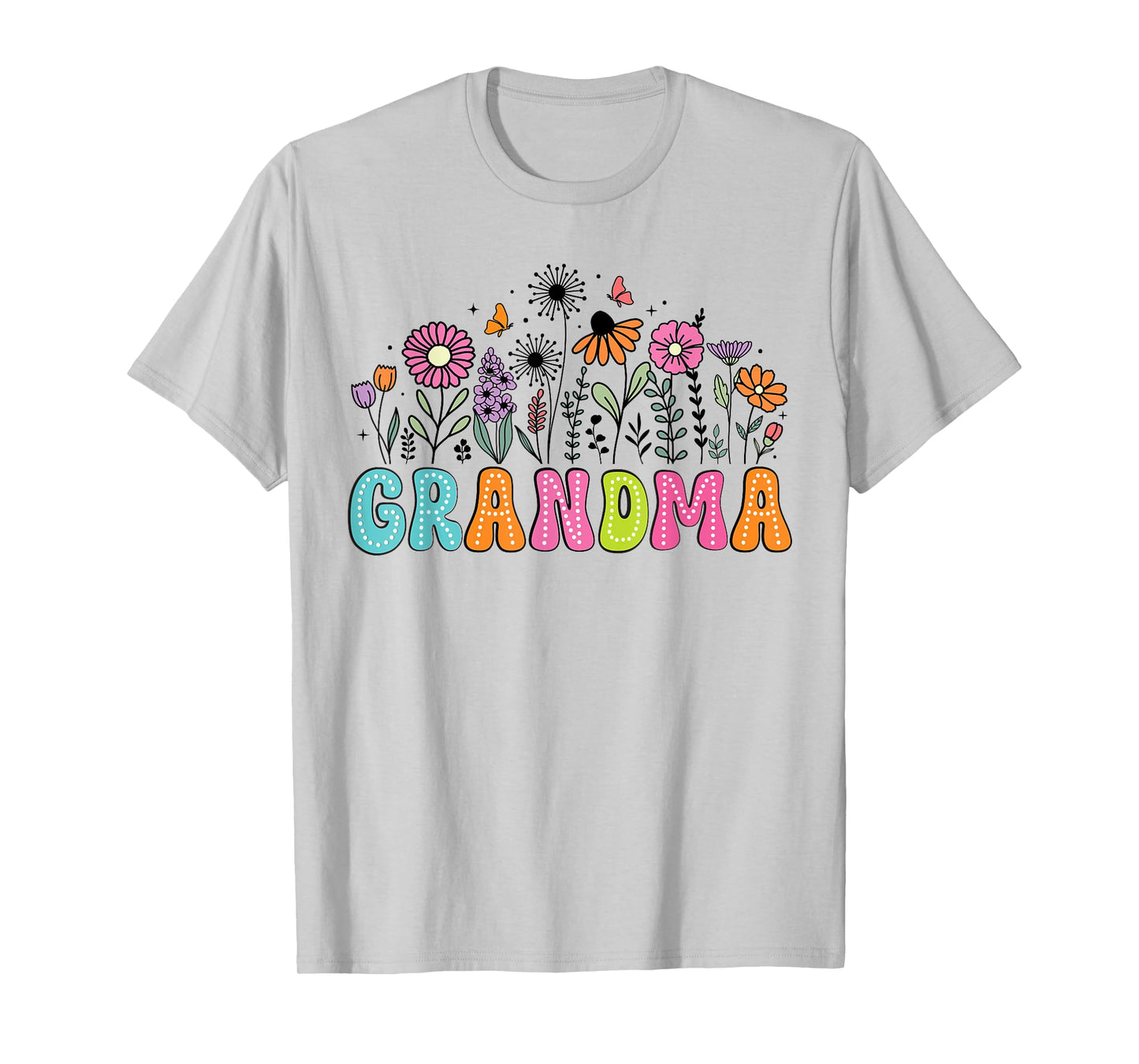 Groovy Wildflower Grandma Floral Grandma Mother's Day T-Shirt