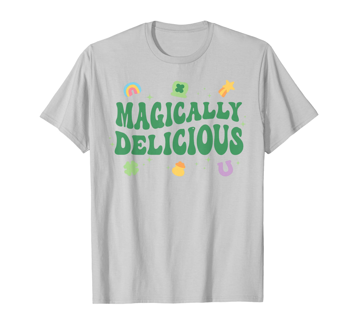 Magically Delicious Lucky Charms Groovy St Patricks Day Kids T-Shirt
