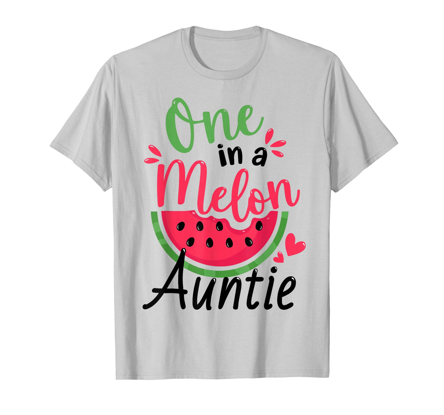 One in a Melon Auntie 1st Birthday Party Family Matching T-Shirt