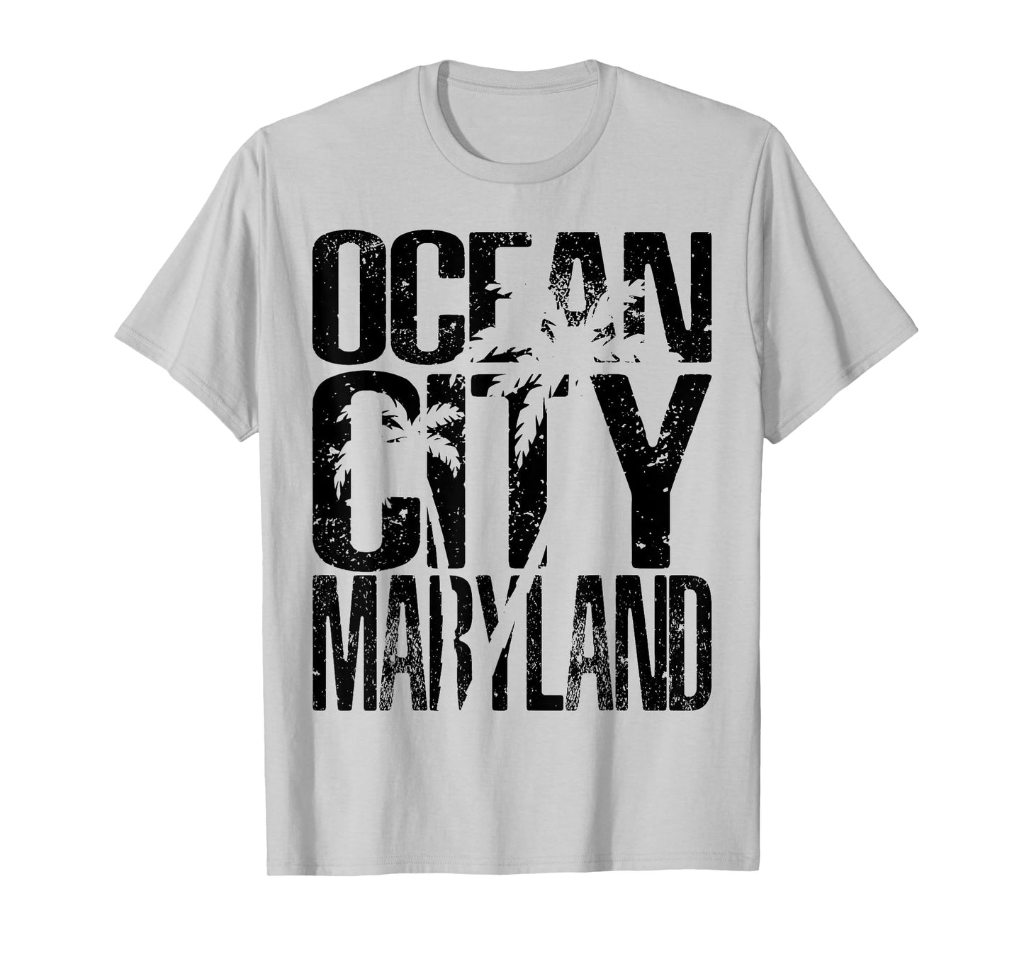 OCMD Ocean City Maryland retro vintage palm tree T-Shirt