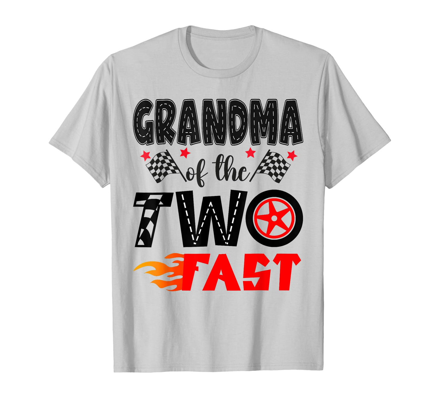 Grandma of The Two Fast 2Nd Birthday Boy Racing Car T-Shirt