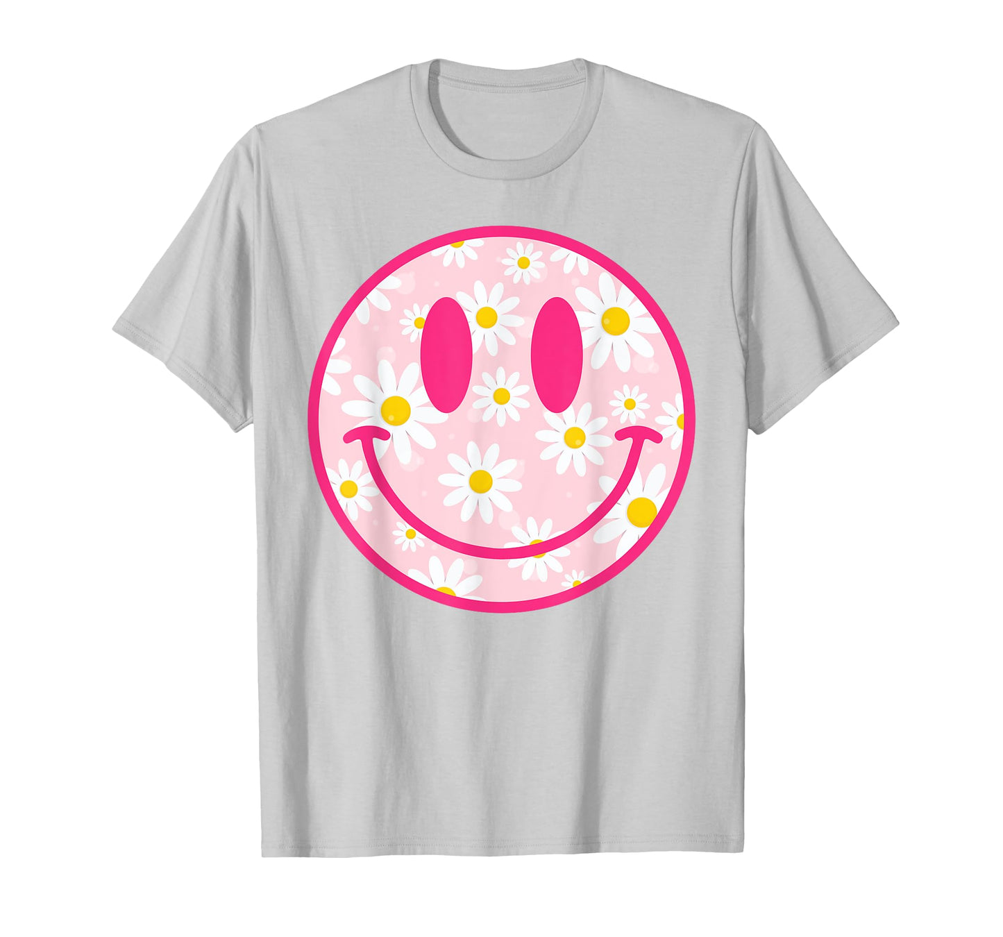 Happy Face Daisy Flower Shirt Preppy Aesthetic Smile Face T-Shirt