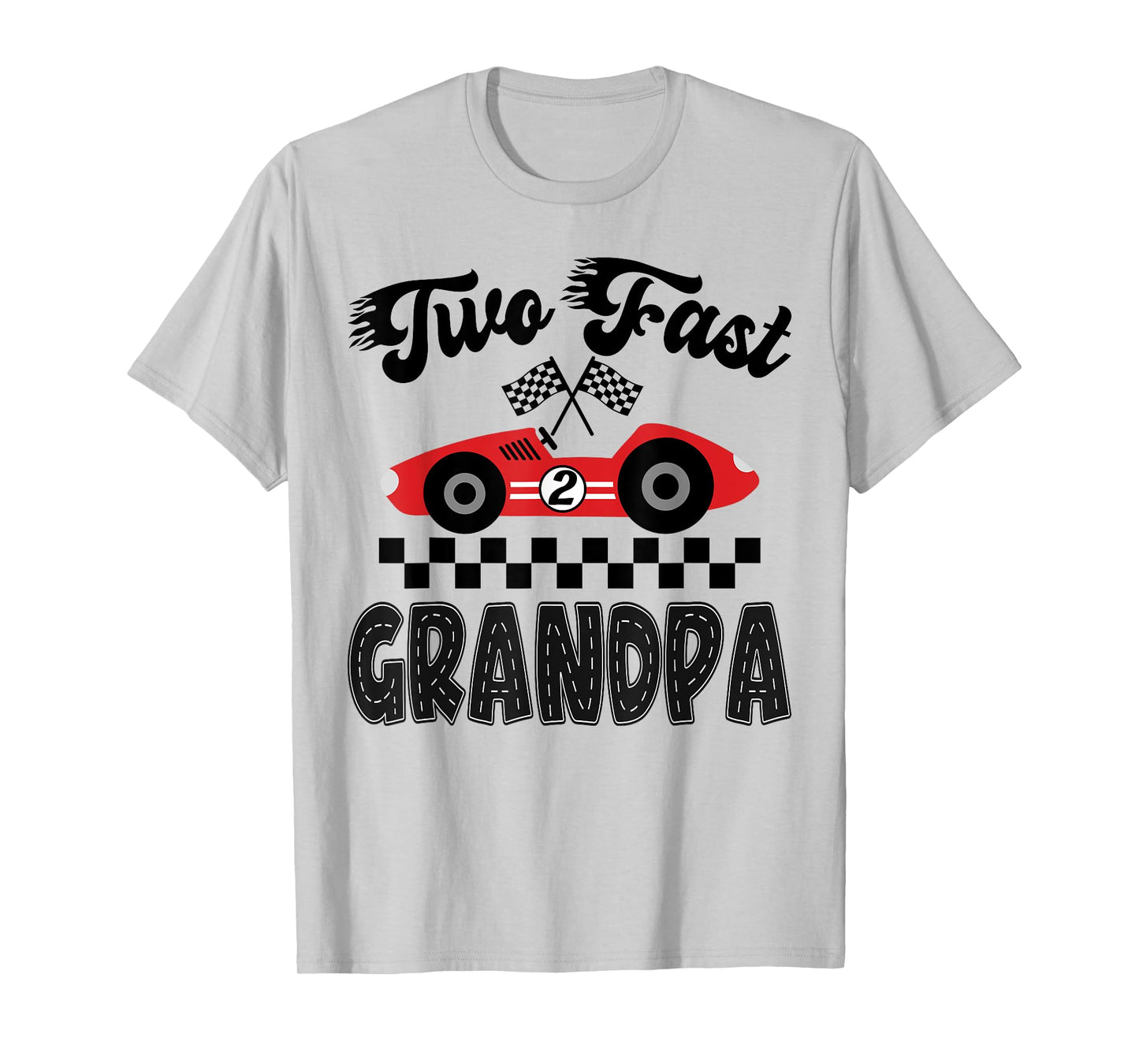Two Fast Grandpa of The Birthday Boy Racing Car Family T-Shirt