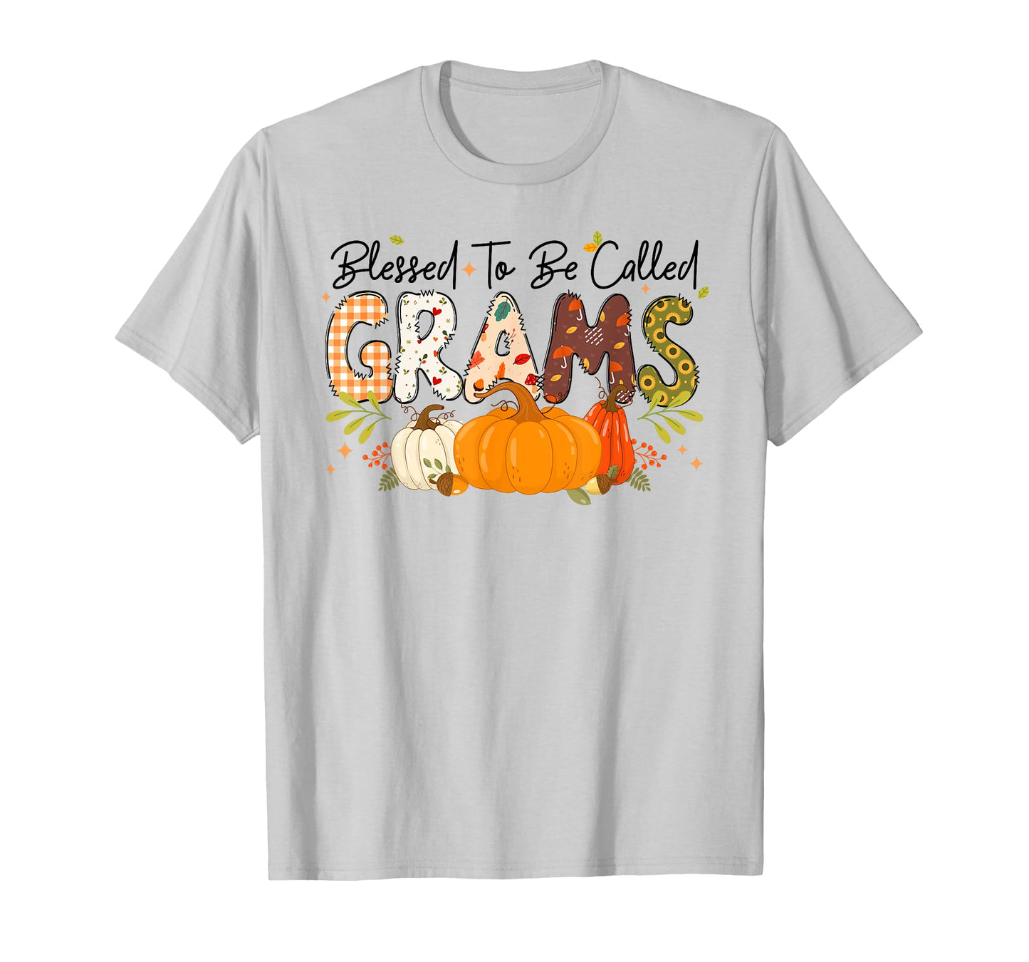 Blessed Grams Pumpkin Fall Autumn Thanksgiving Mom Women T-Shirt