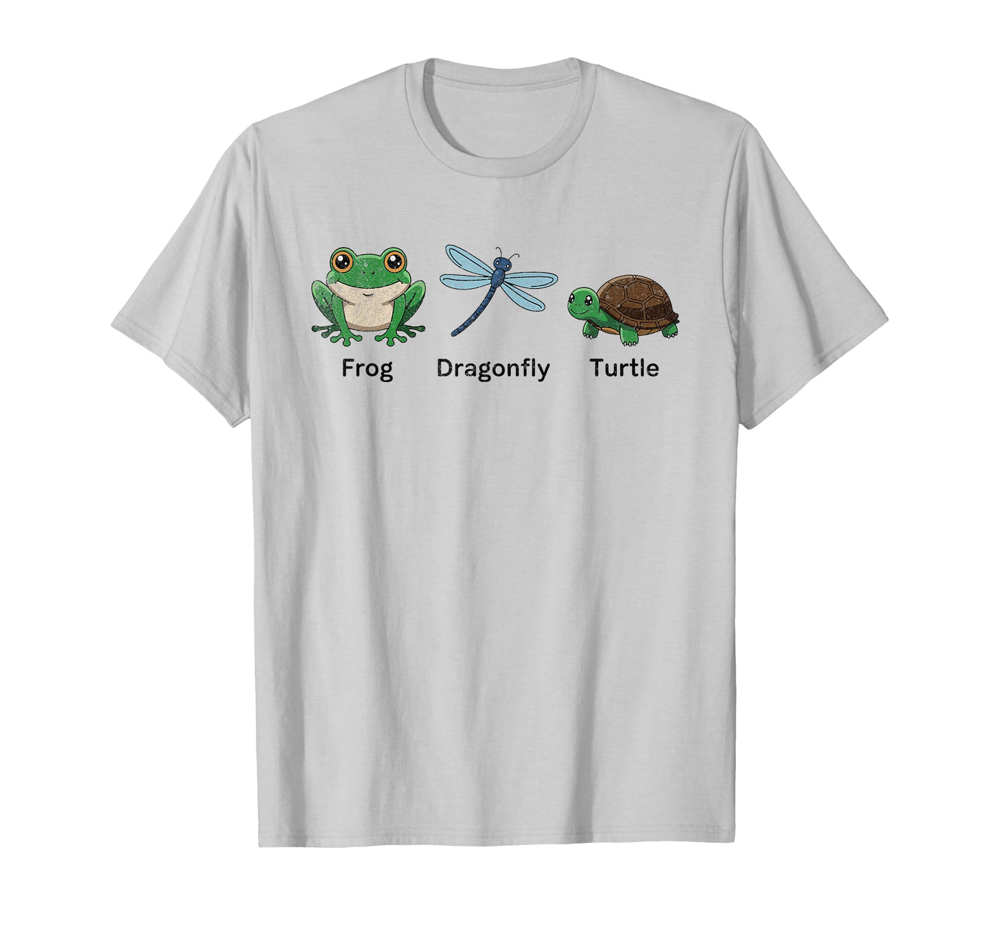 Frog Dragonfly Turtle Funny T-Shirt