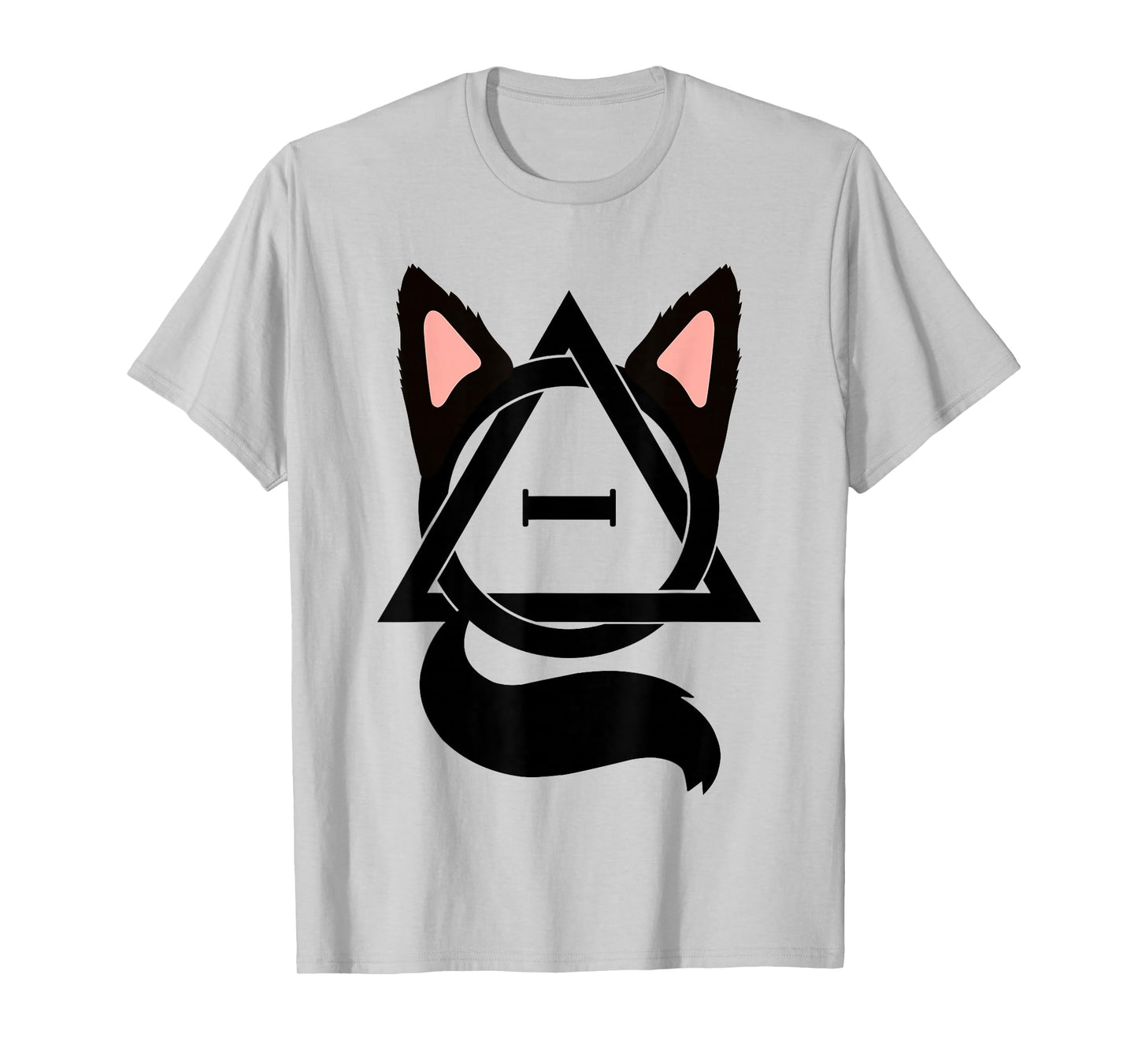 Unique Therian Gifts for Theta Delta Cat Lovers Unisex-Adult Therian Cat T-Shirt Grey Small Classic Fit Polyester 100% Short Sleeve T-Shirt