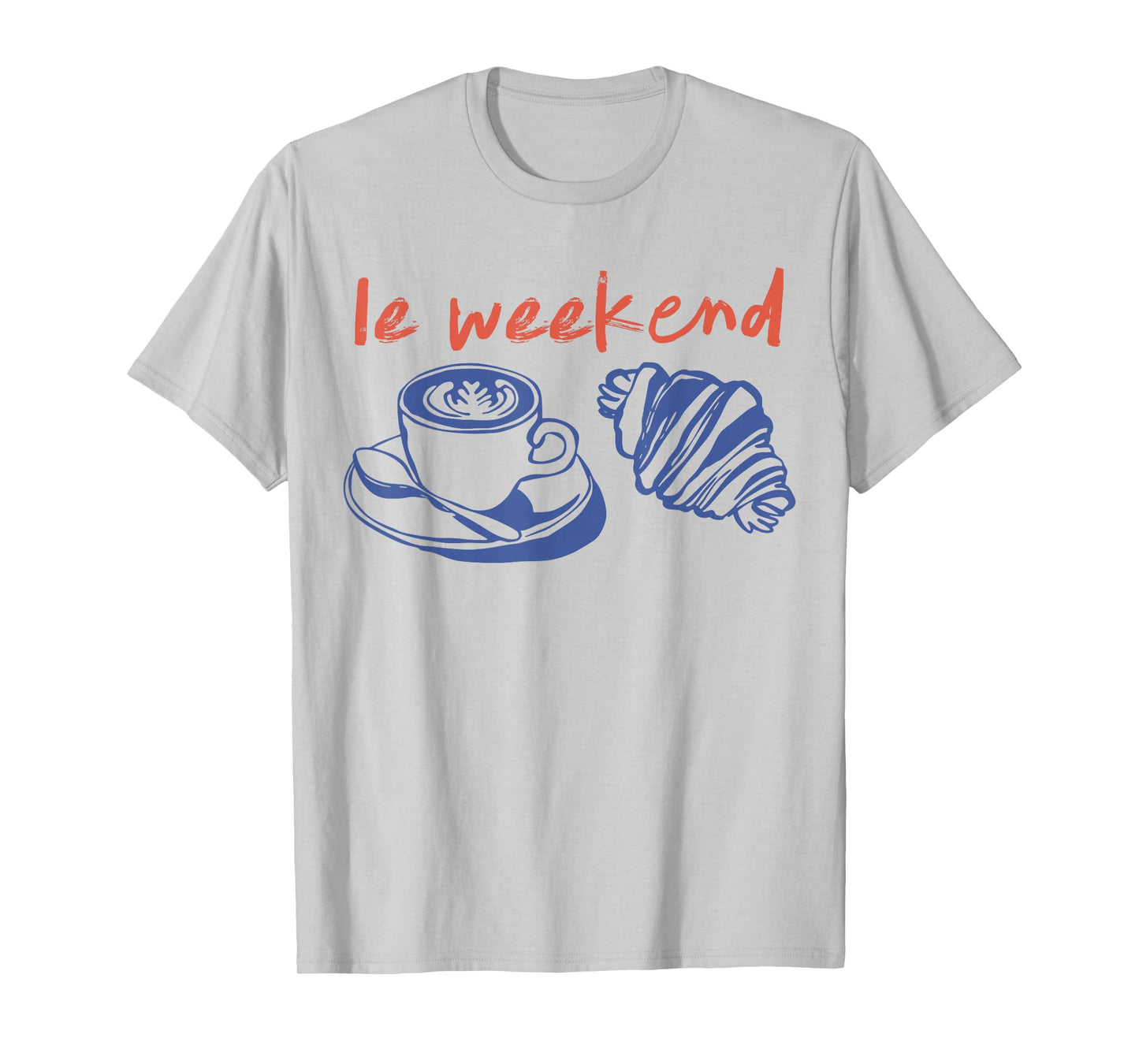 Retro Vintage Le Weekend Coffee Club Croissant Lovers Pastry T-Shirt