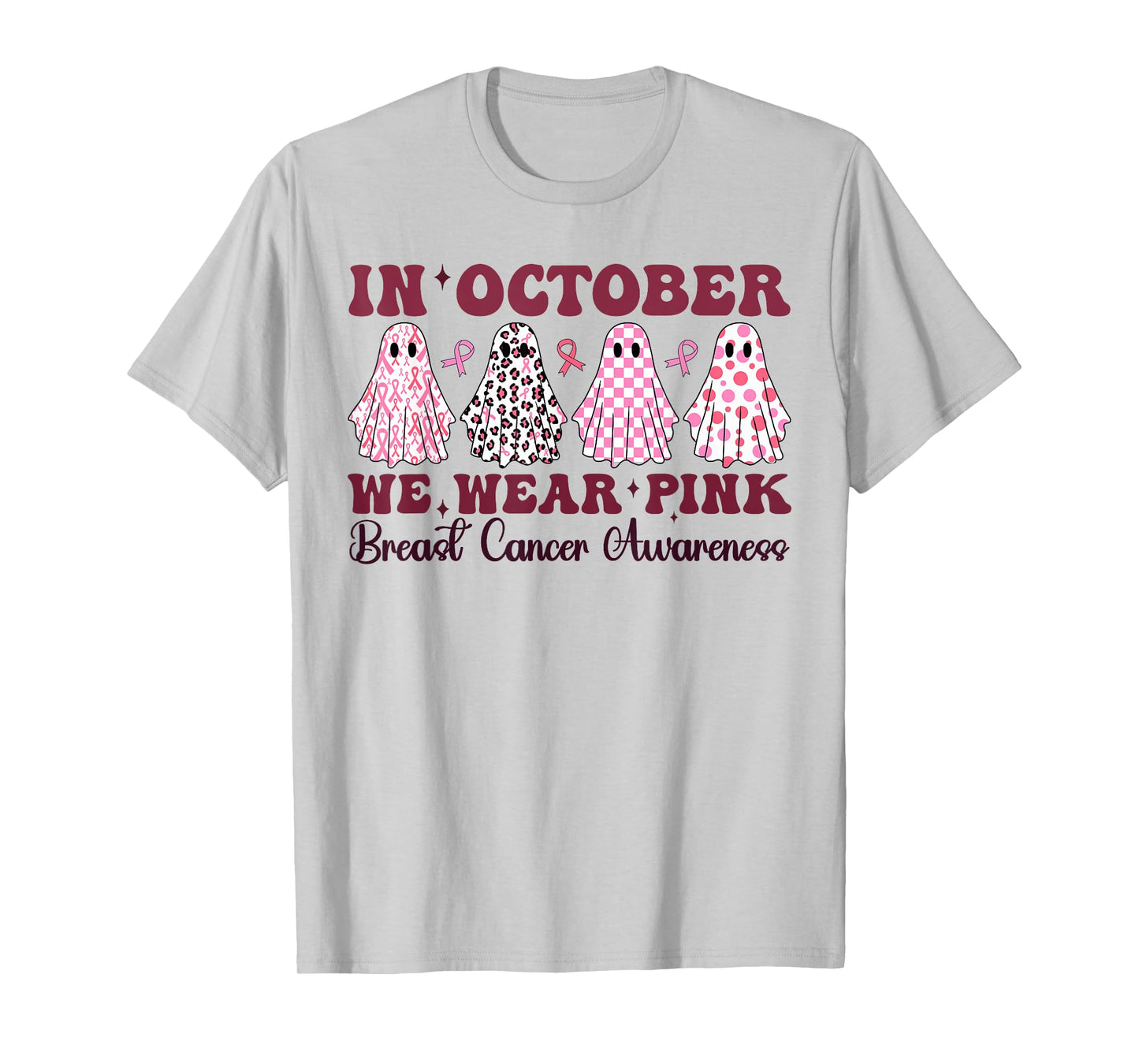 Breast Cancer Awareness Halloween In October We Wear Pink T-Shirt