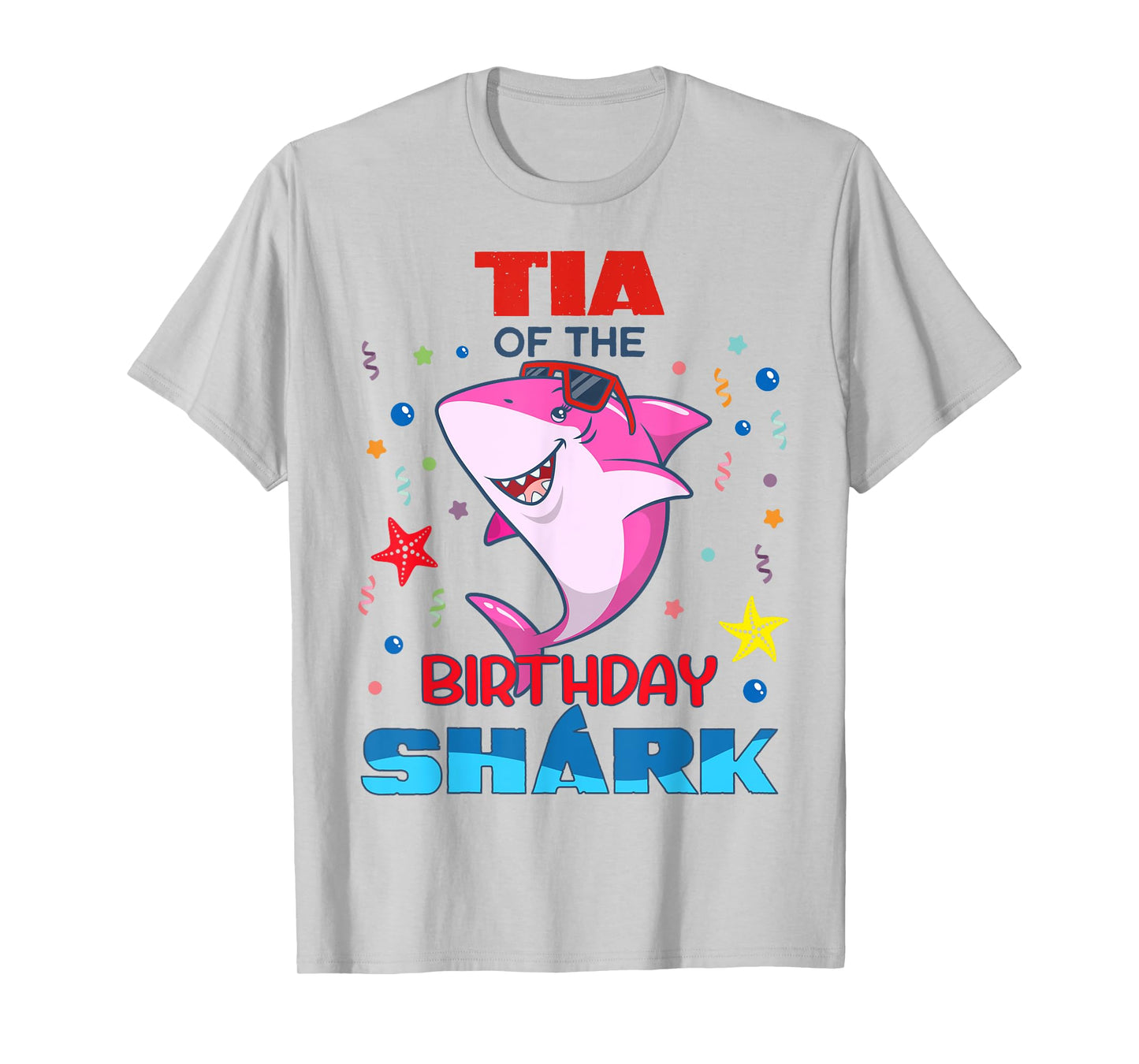 Tia Of The Birthday Shark Kids Party Family Matching T-Shirt