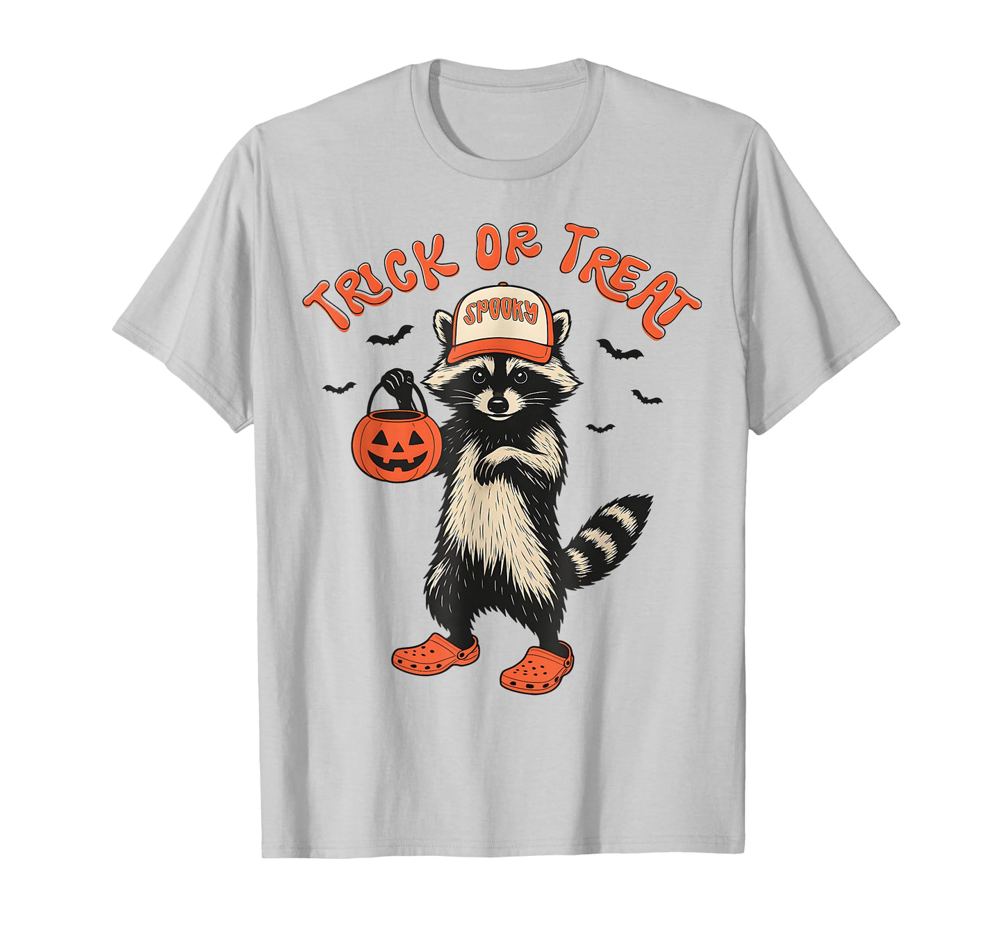 Trick Or Treat Spooky Raccoon Feral Halloween Men Women Kid T-Shirt