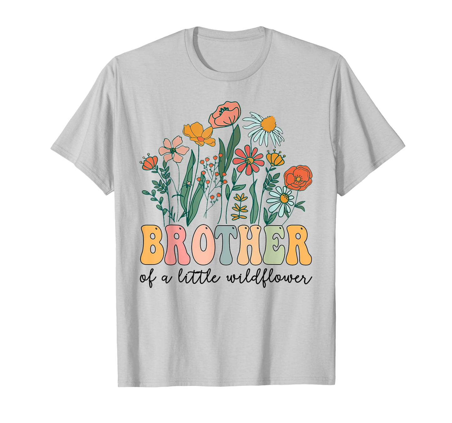 Brother Of The Little Wildflower Birthday Party Baby Shower T-Shirt