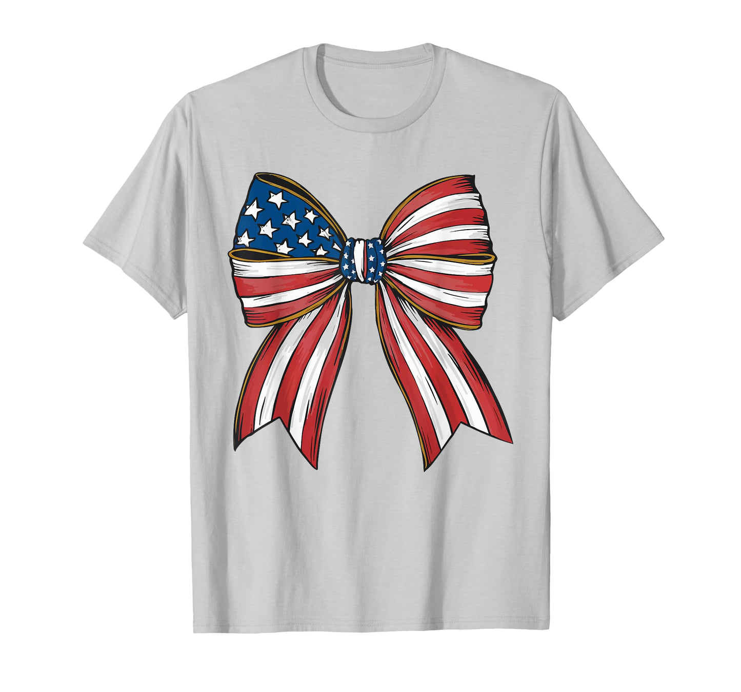 Retro 4th of July Coquette Bows American Flag USA Patriotic T-Shirt