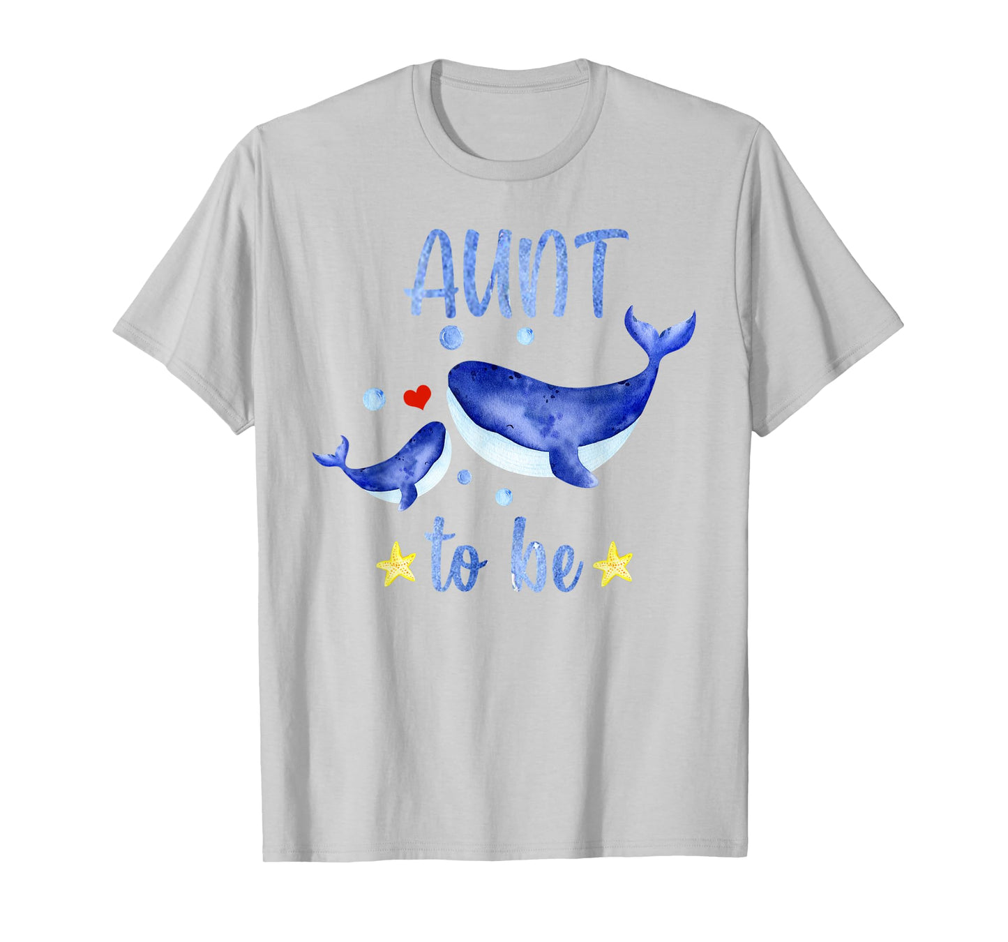 Aunt To Be Whale Baby Shower Sea Animal Themed White T-Shirt
