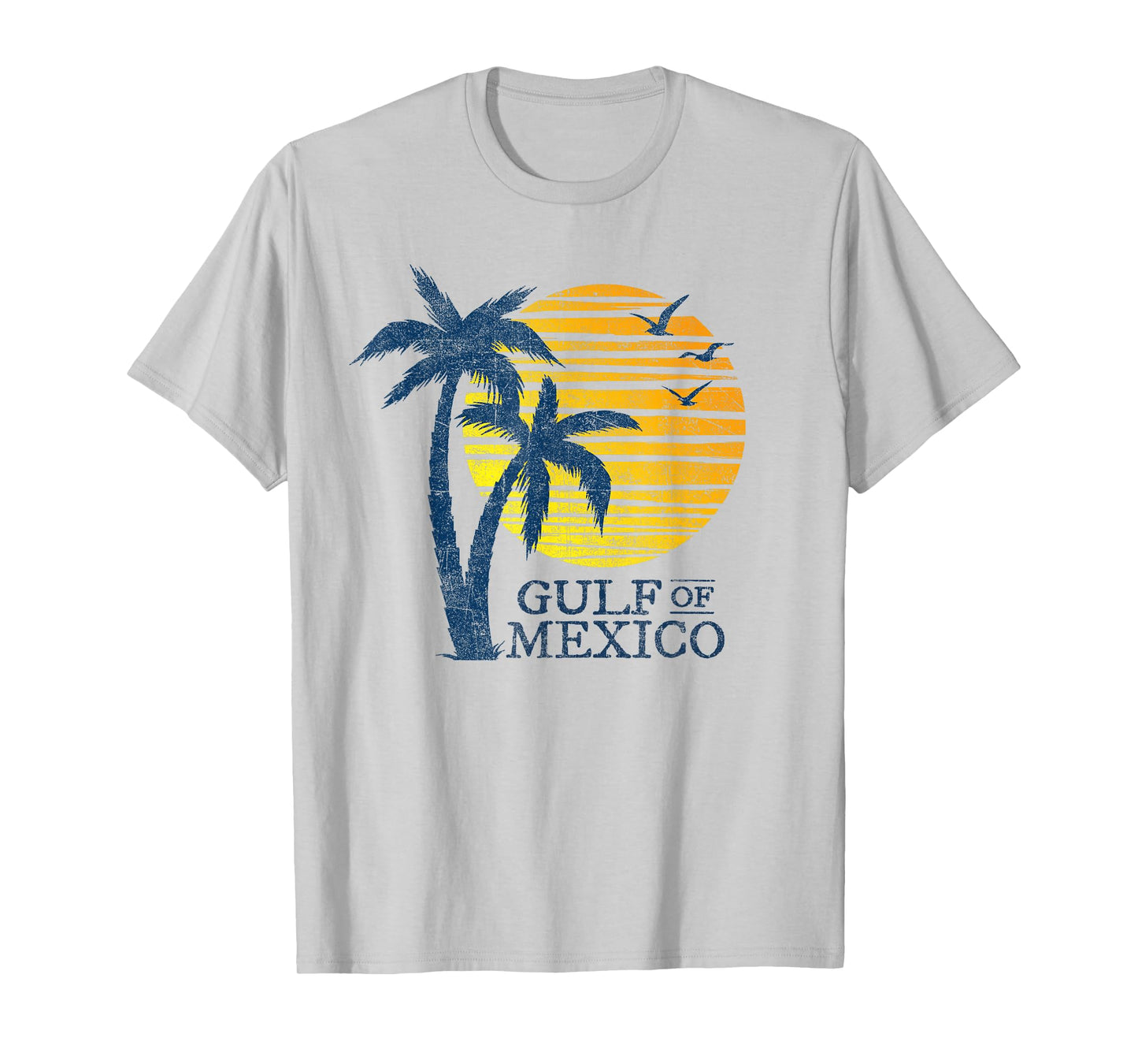 Vintage Gulf of Mexico Souvenir Palm Trees Retro Vacation T-Shirt