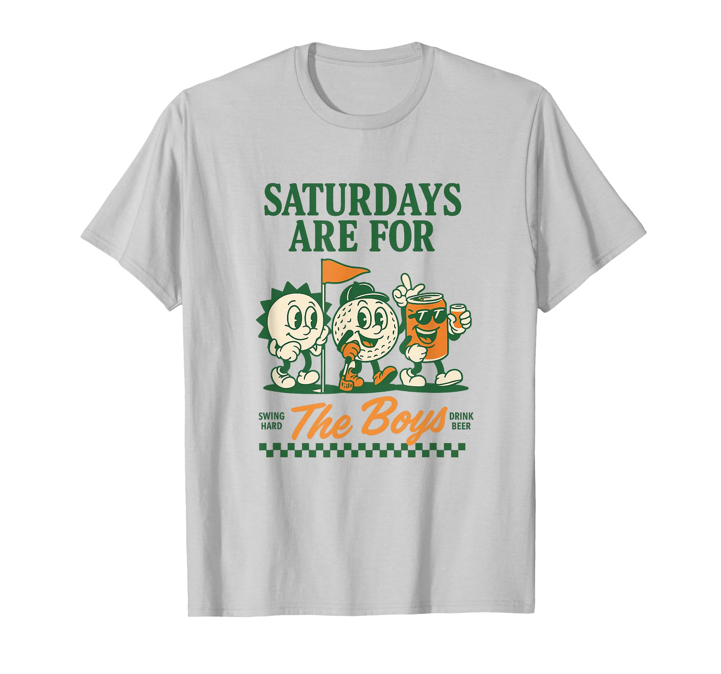 Saturdays Are For My Boys Vintage Golf Retro Father Golfer T-Shirt