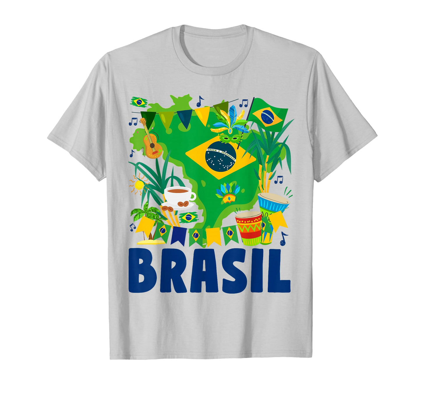 Brasil Flag Outfit Idea For Women Brazil & Brazilian Flag T-Shirt