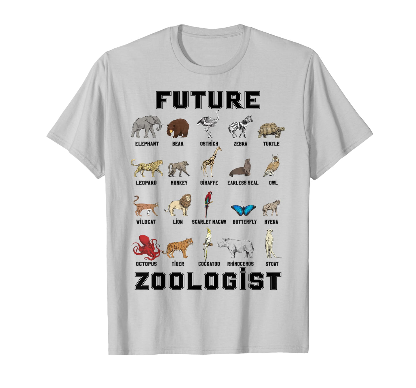 Kids Future Zoologist Funny Birthday T Shirt T-Shirt