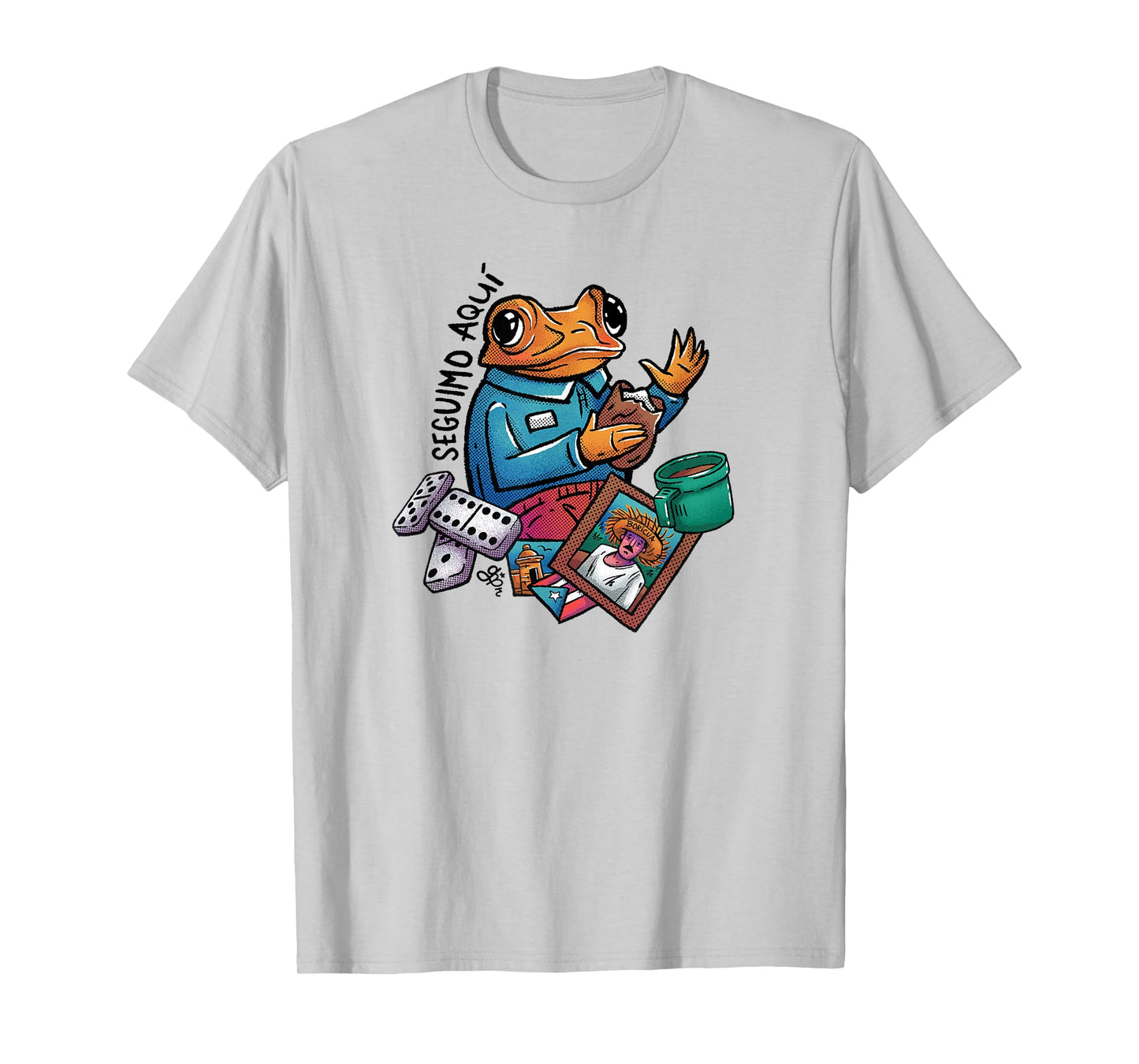 Sapo Concho Seguimo Aqui Puerto Rico Bandera Boricua T-Shirt