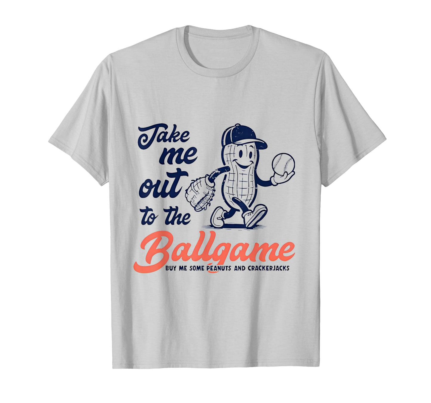 Funny Peanuts Take Me Out To The Ball Game Baseball T-Shirt