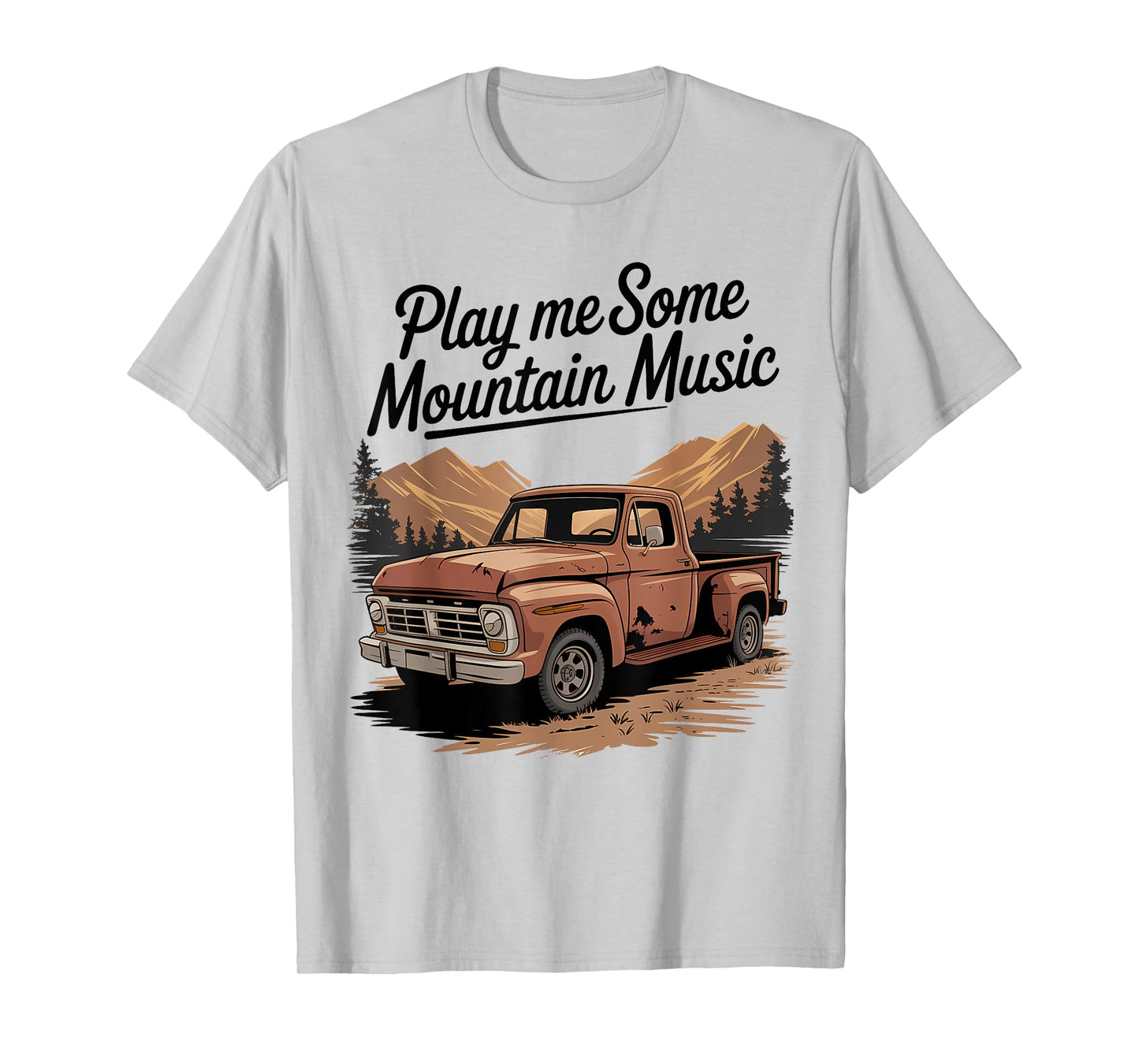 Play Me Some Mountain Music Retro Country Western T-Shirt