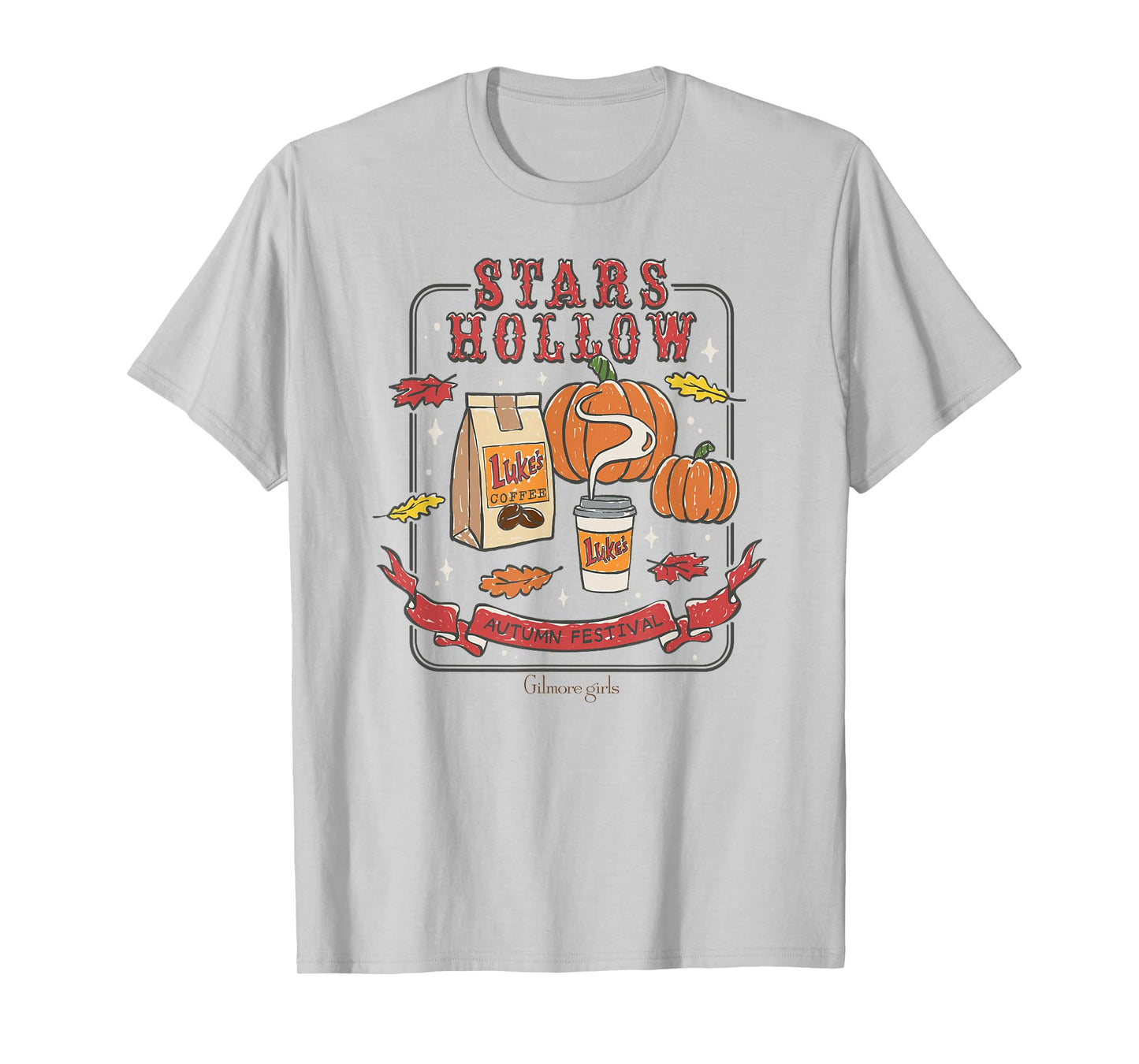 Gilmore Girls Iconic Stars Hollow Autumn Festival Retro Logo T-Shirt