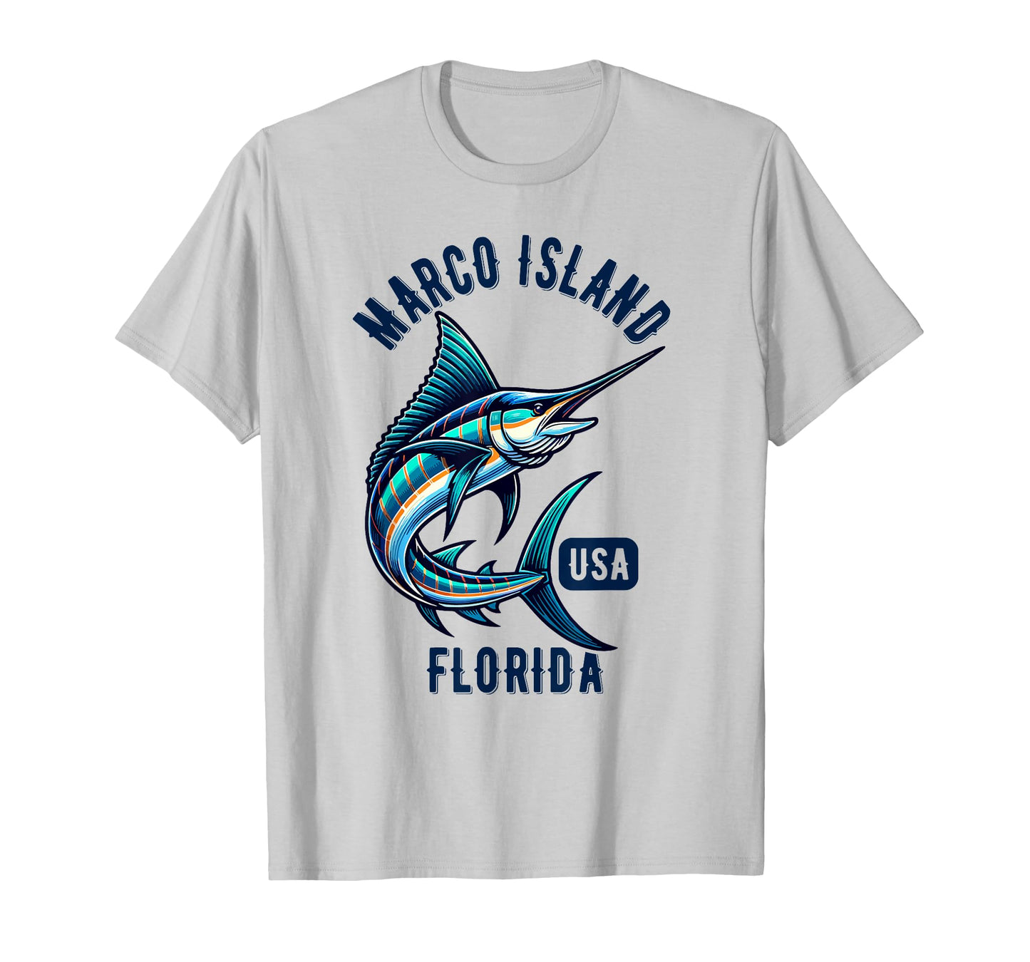Marco Island Florida USA Fishing Design T-Shirt
