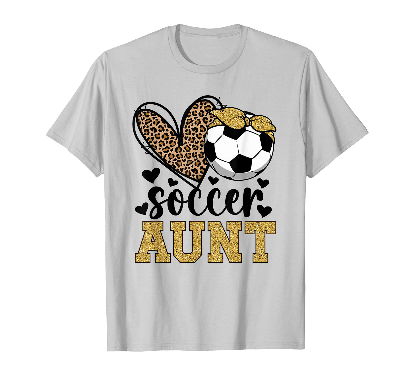 Soccer Aunt Heart Soccer Auntie Of A Soccer Player Aunt T-Shirt
