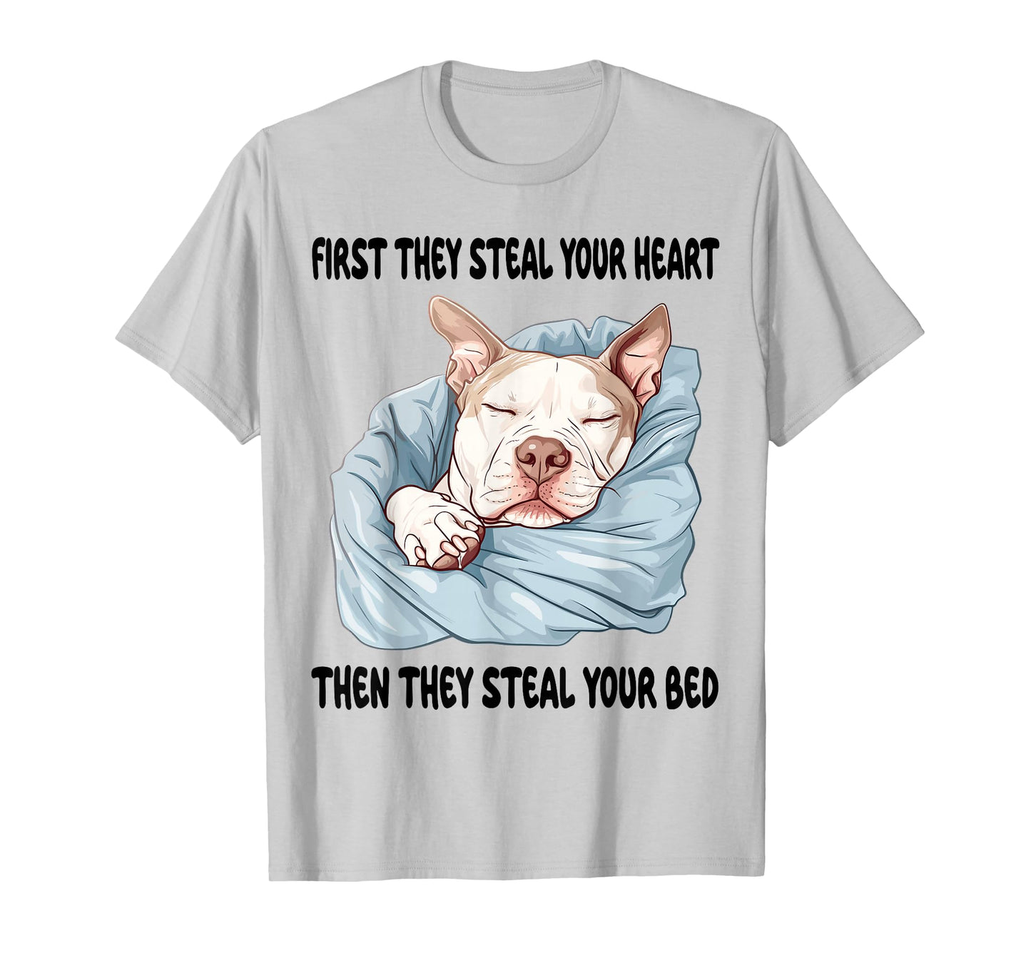 Pitbull Sleeping Pajamas Nightgown T-Shirt