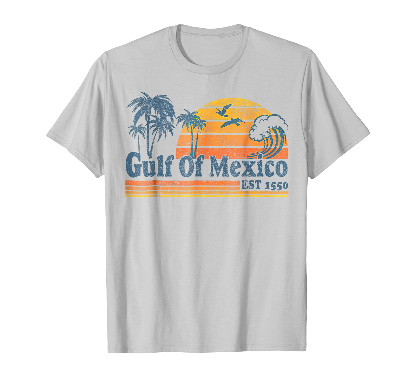 Gulf of Mexico Est 1550 Retro Vintage Beach Gulf of Mexico T-Shirt