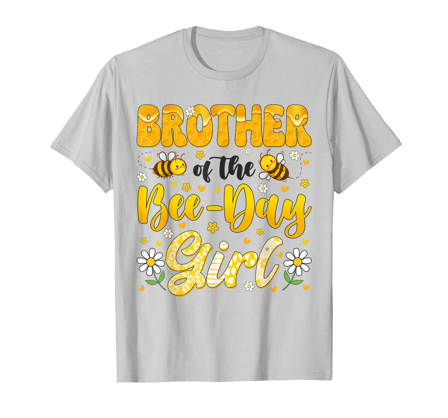Brother Of The Bee Day Girl Flower Birthday Family Matching T-Shirt