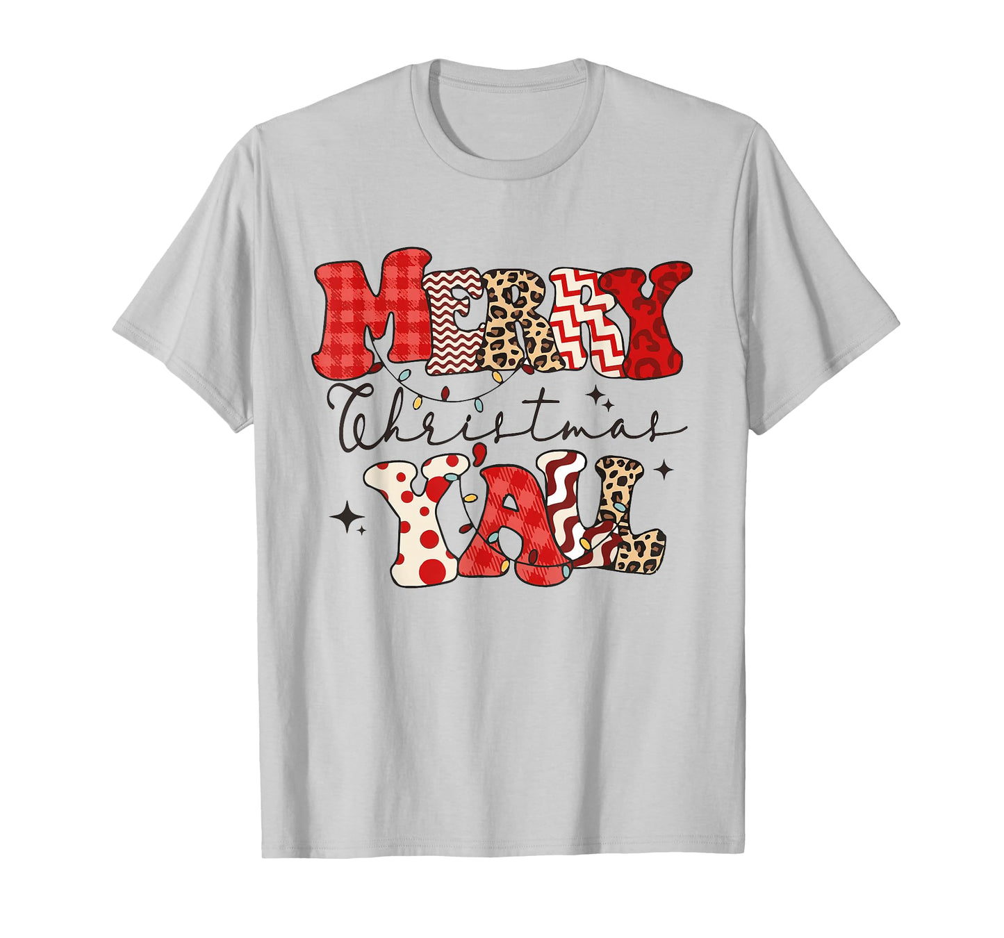 Merry Christmas Y'all Leopard Buffalo Pajama Family Xmas T-Shirt