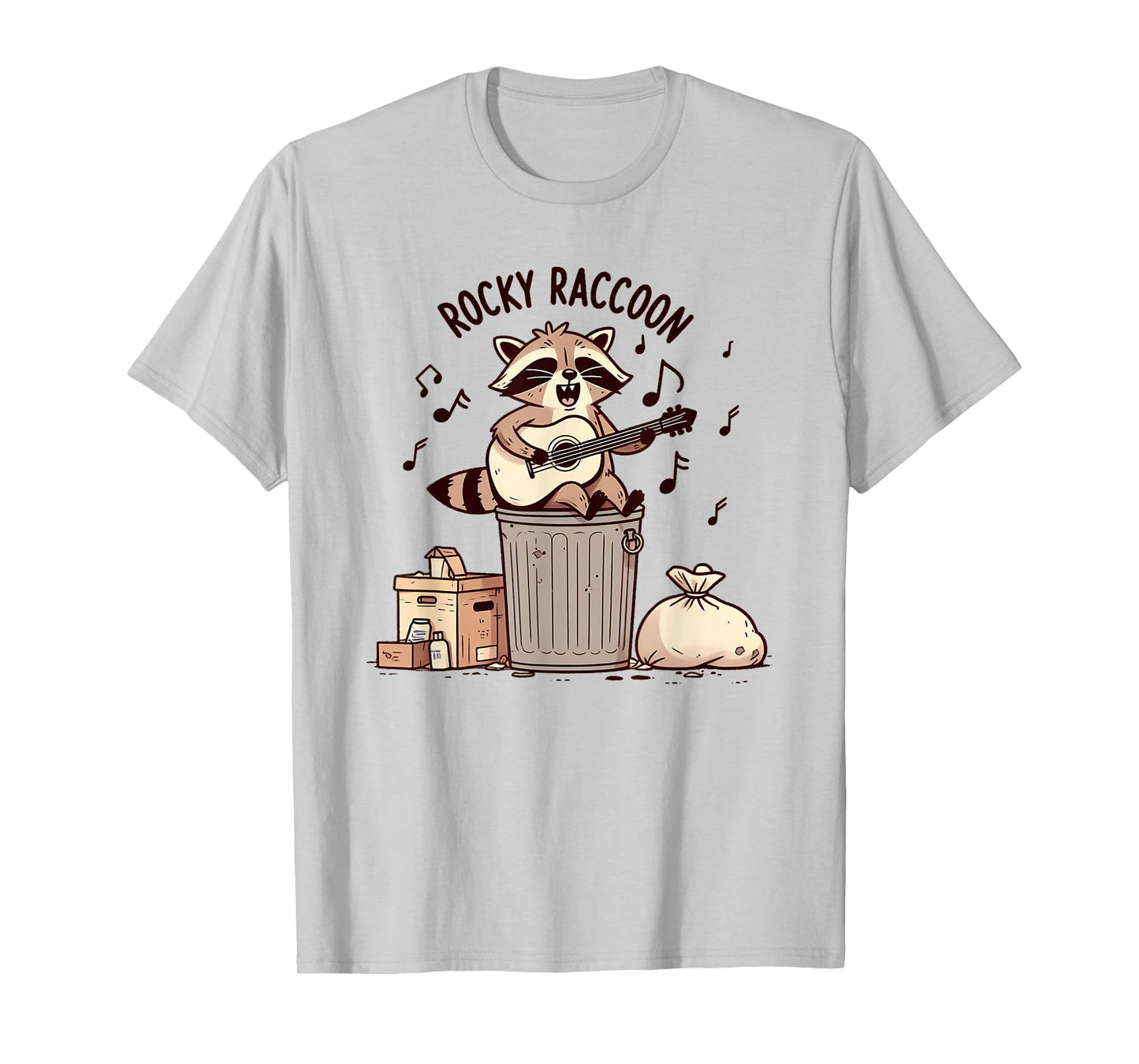 Funny Rocky Raccoon Guitar Playing Raccoon Music Lover T-Shirt